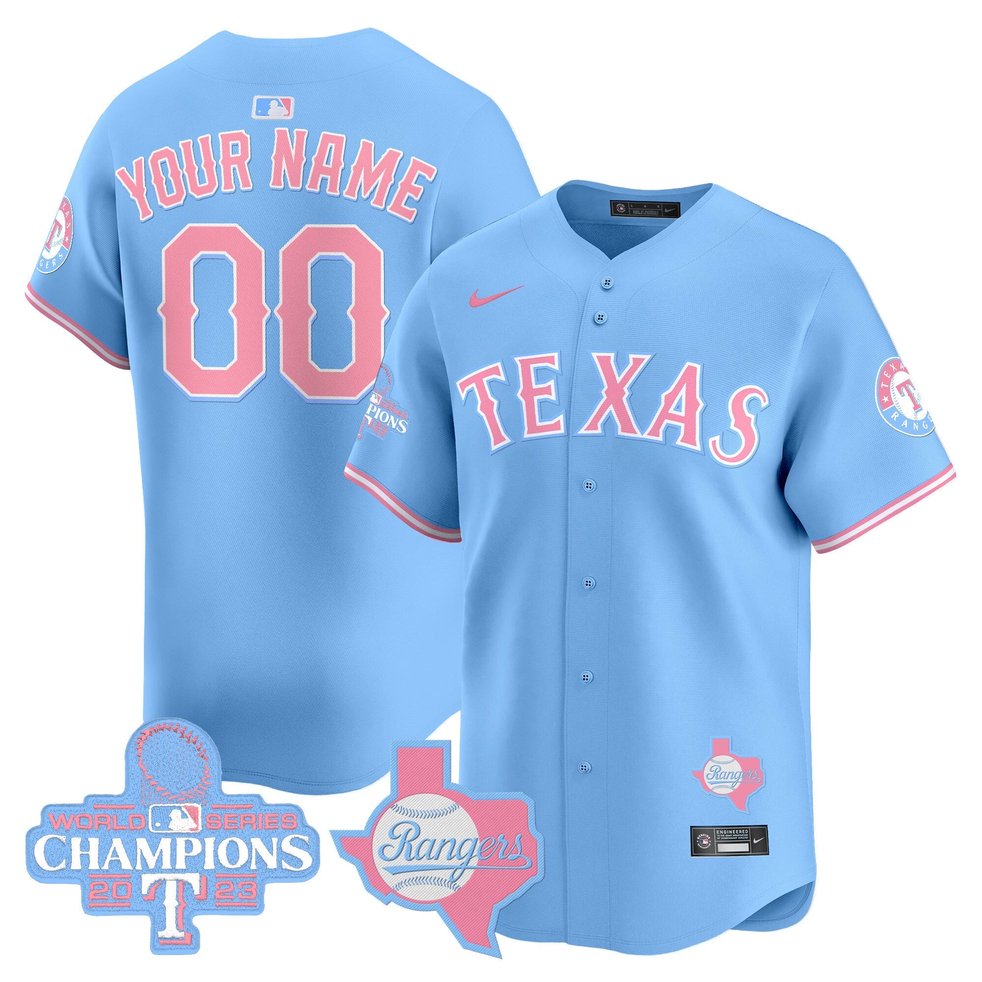 Texas Bubblegum Pink Vapor Premier Limited Custom Jersey