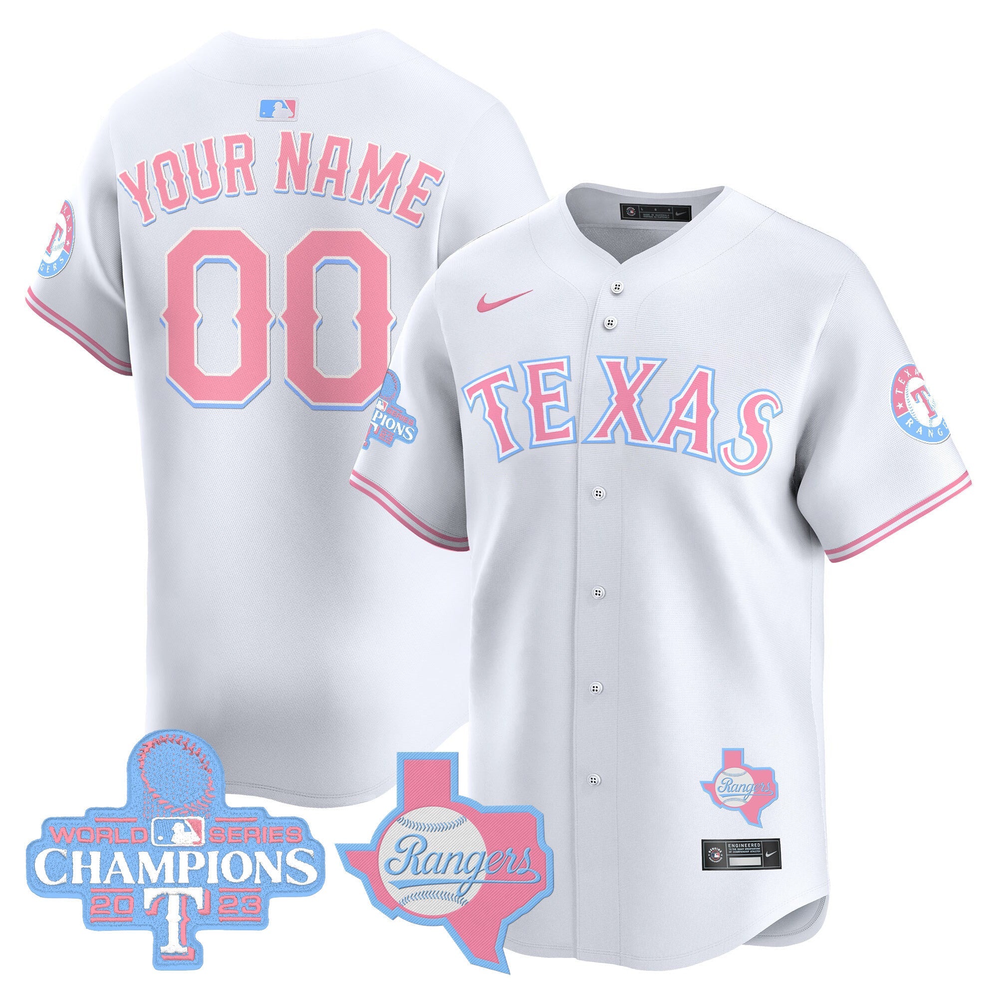 Texas Bubblegum Pink Vapor Premier Limited Custom Jersey