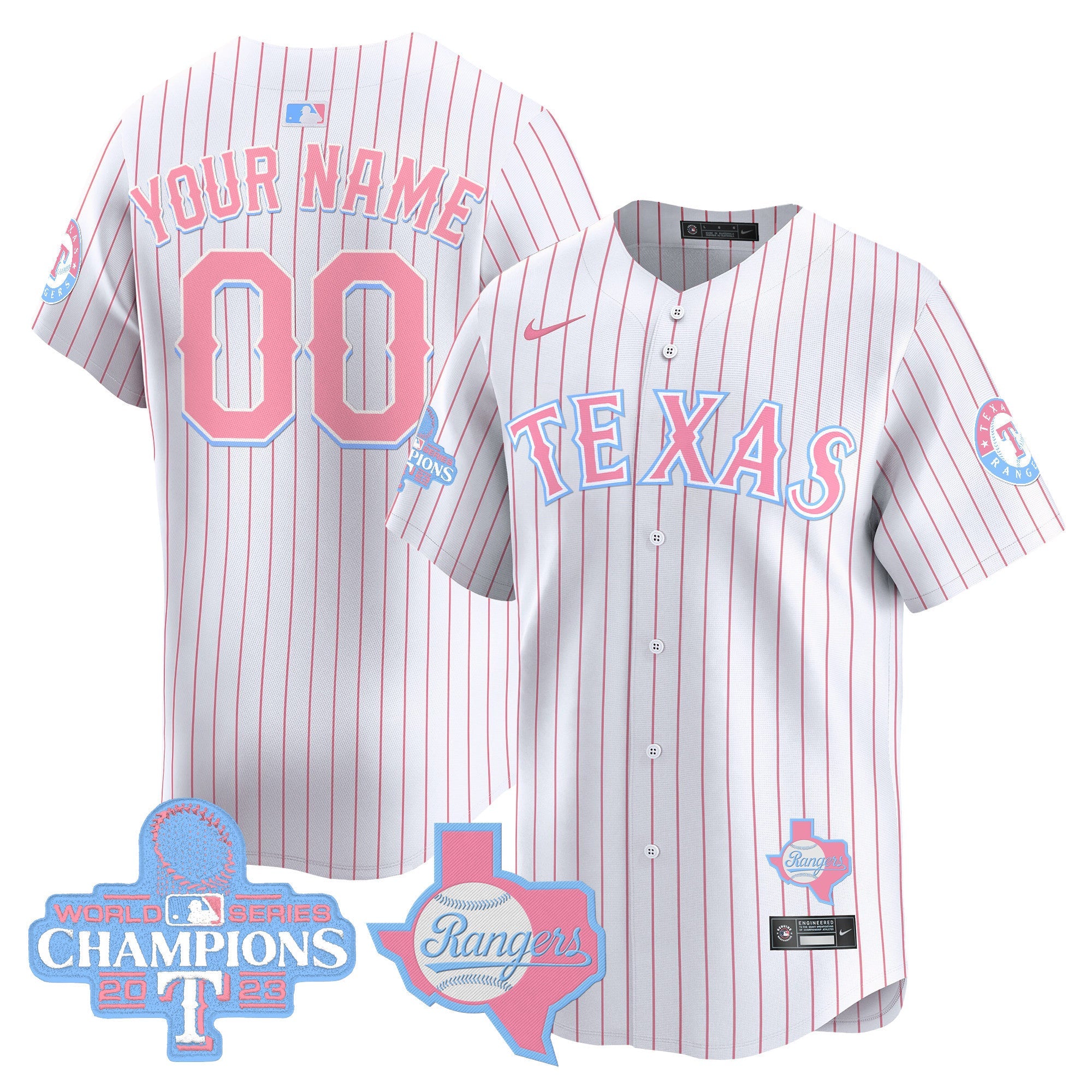 Texas Bubblegum Pink Vapor Premier Limited Custom Jersey