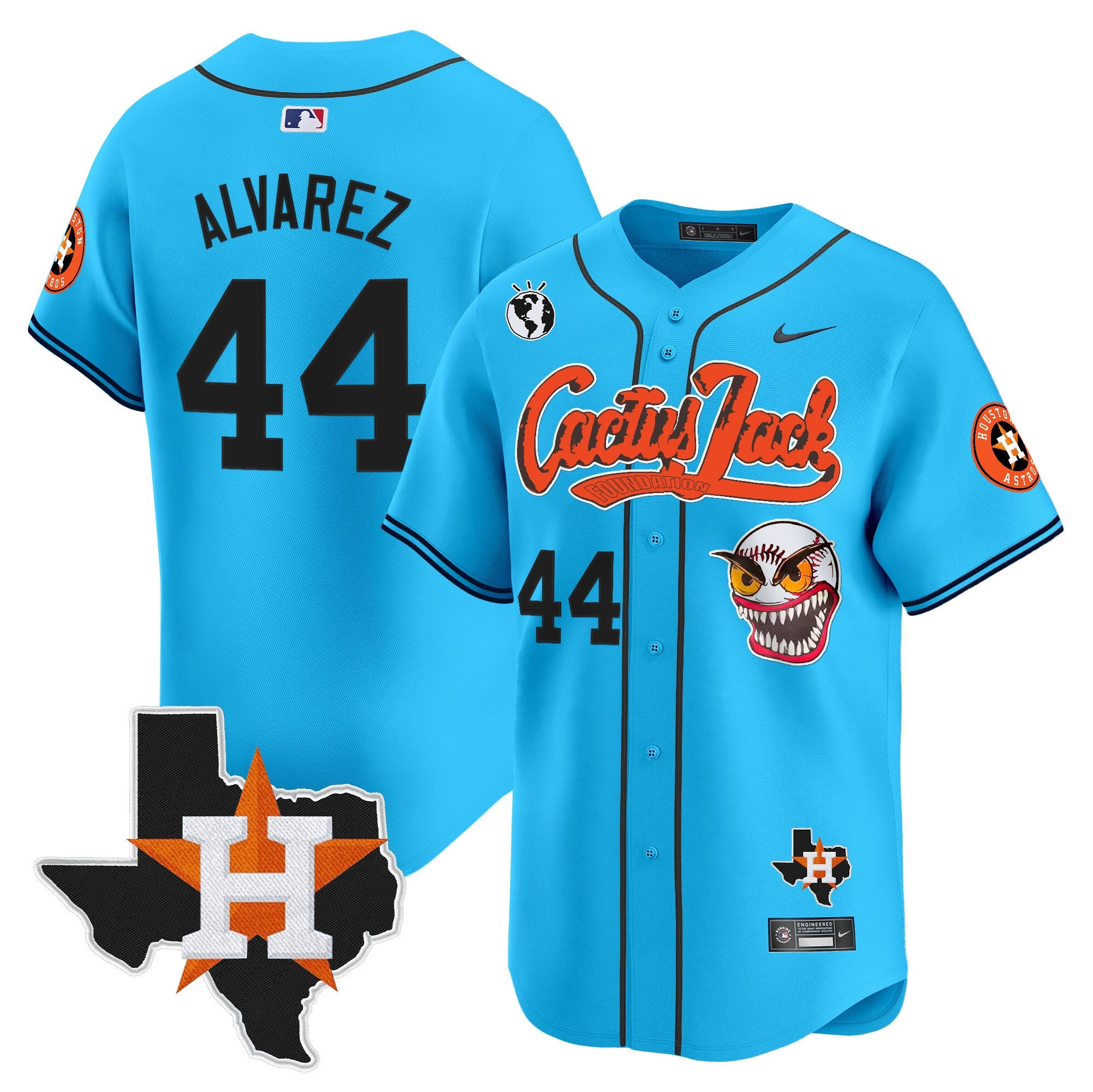 Men’s Houston Cactus Jack Patch Vapor Premier Limited Jersey V12