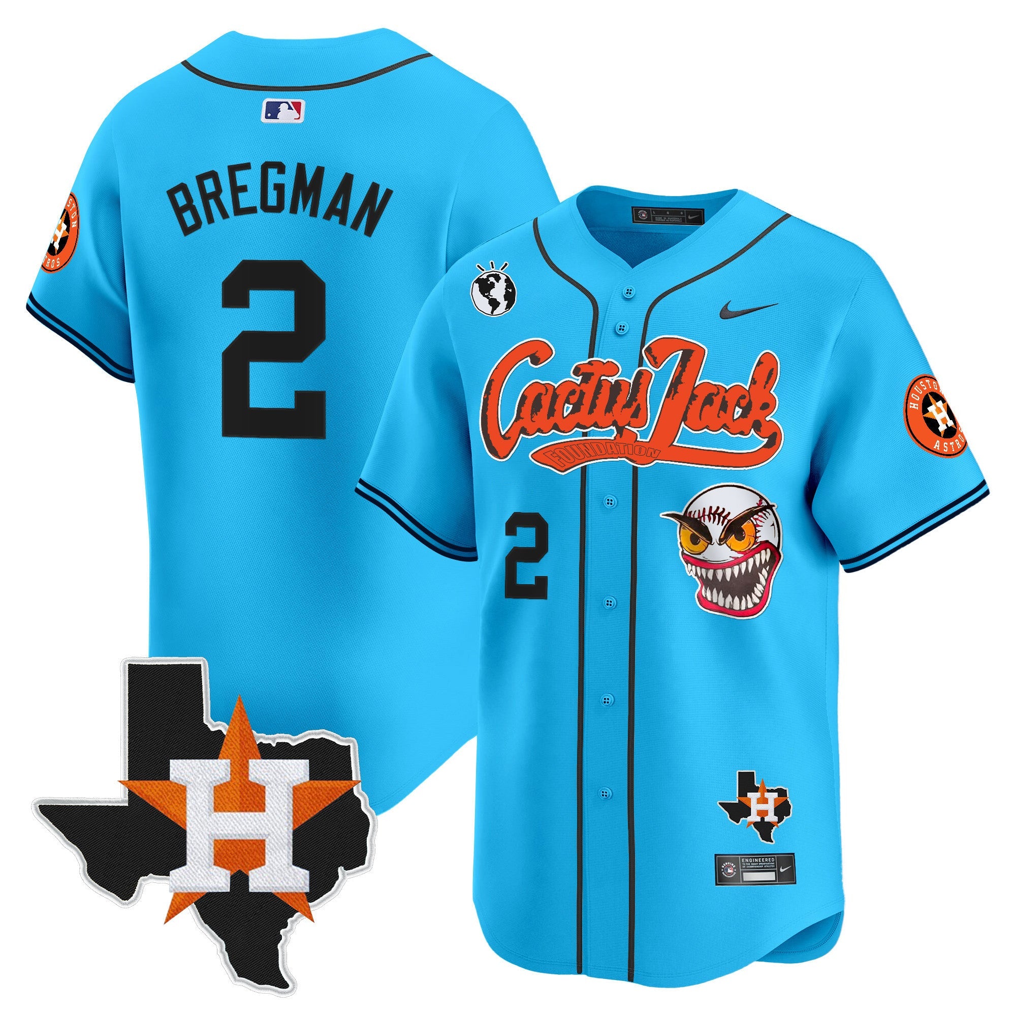 Men’s Houston Cactus Jack Patch Vapor Premier Limited Jersey V12