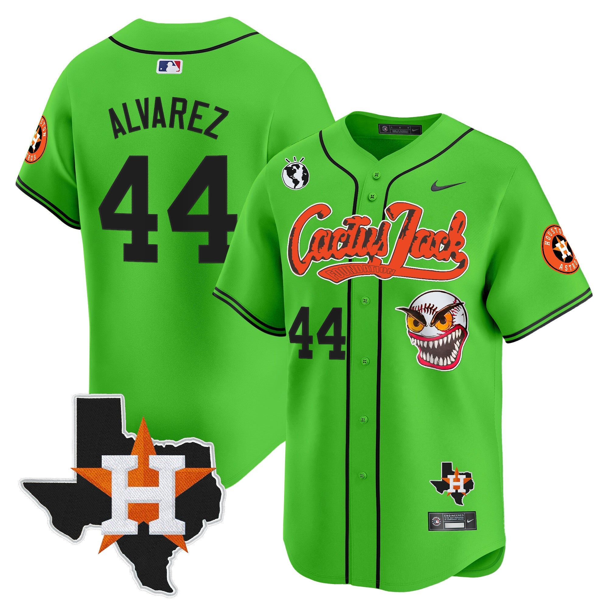 Men’s Houston Cactus Jack Patch Vapor Premier Limited Jersey V12