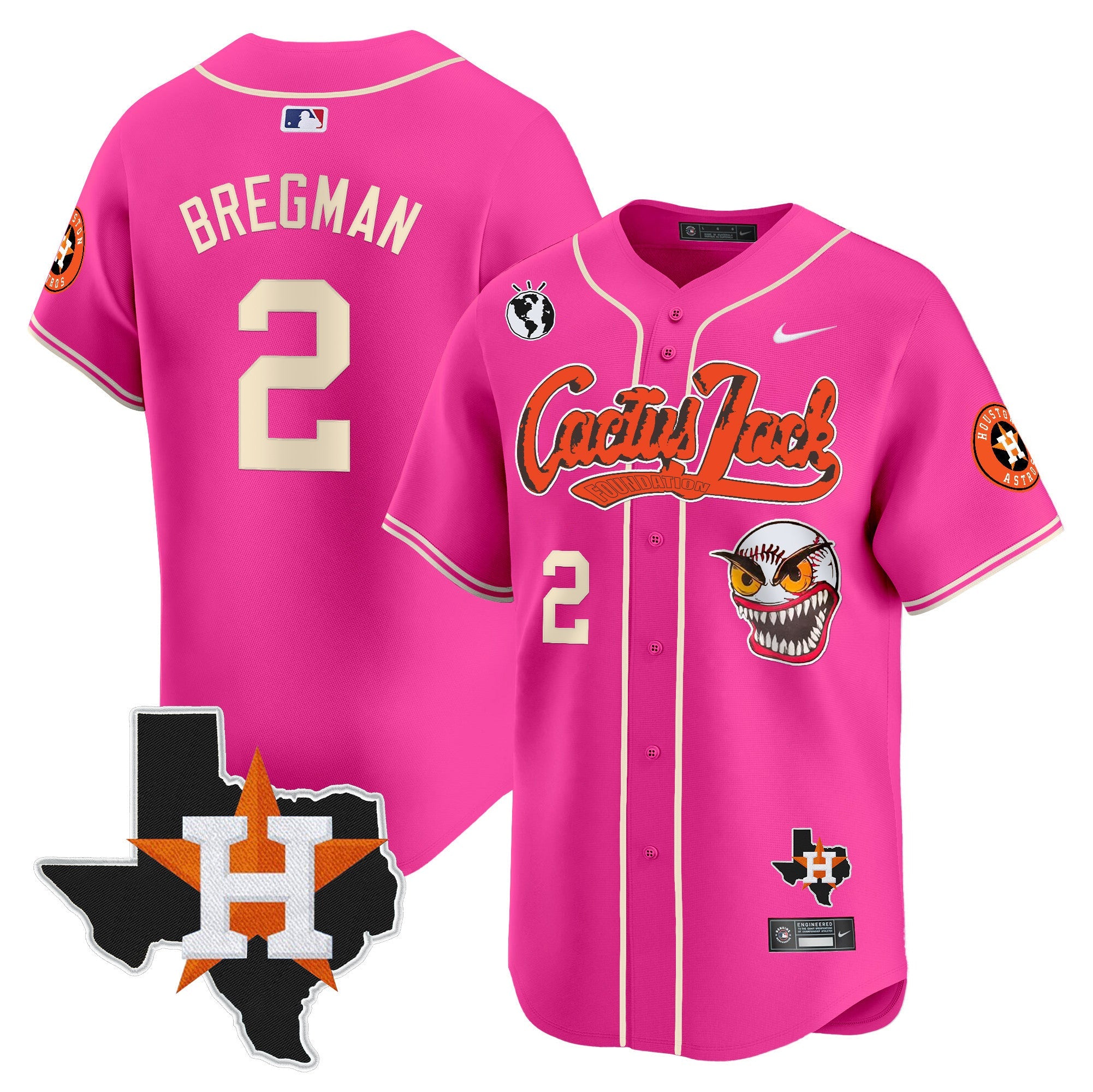Men’s Houston Cactus Jack Patch Vapor Premier Limited Jersey V12