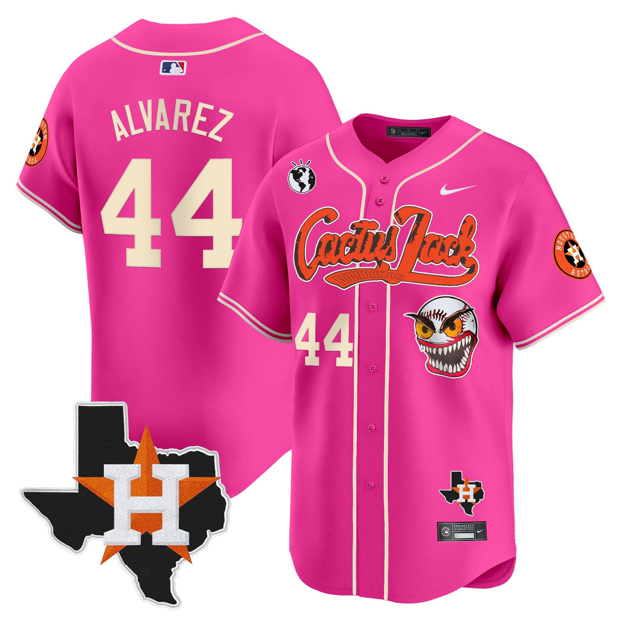 Men’s Houston Cactus Jack Patch Vapor Premier Limited Jersey V12
