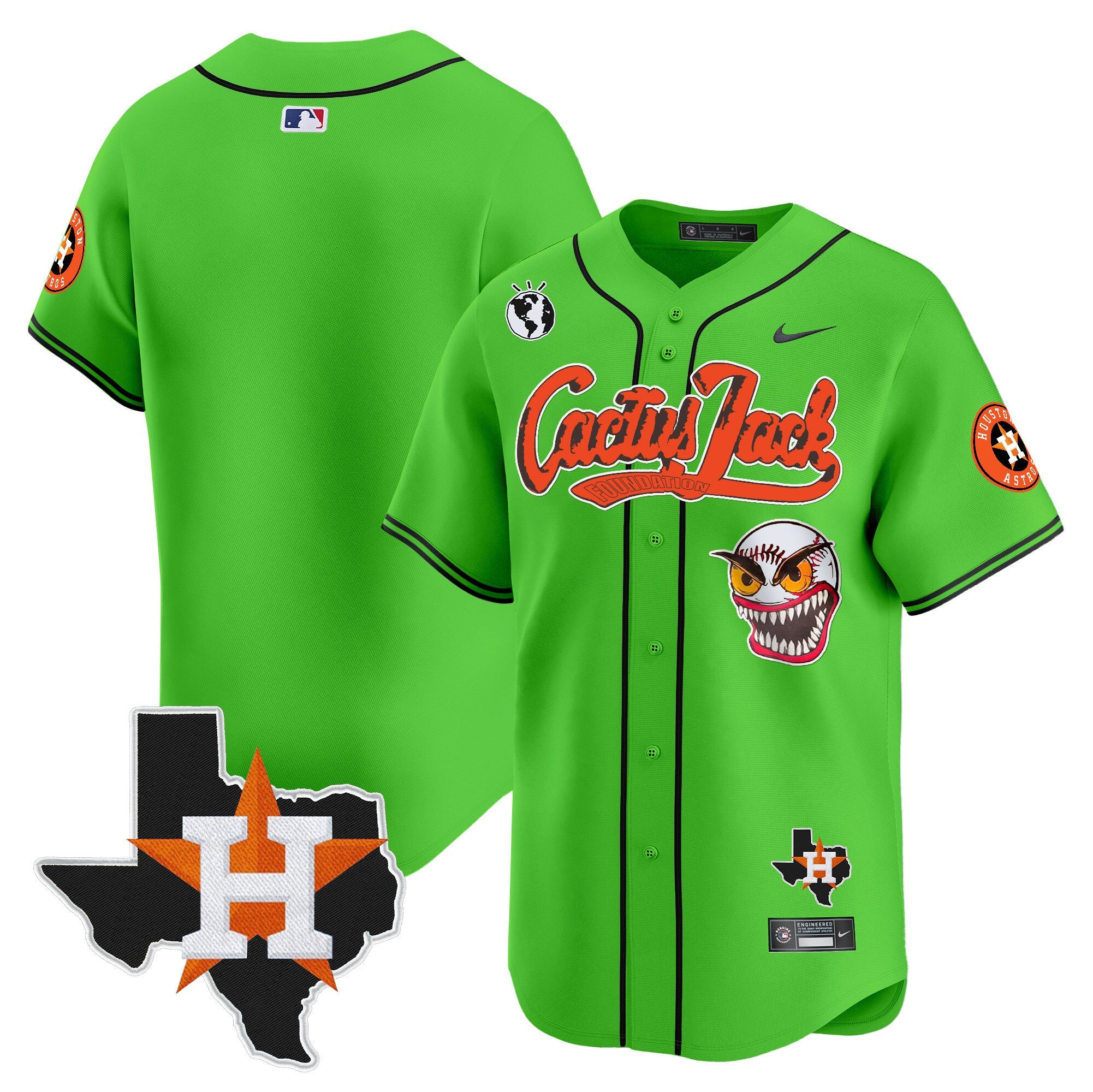 Men’s Houston Cactus Jack Patch Vapor Premier Limited Jersey V12
