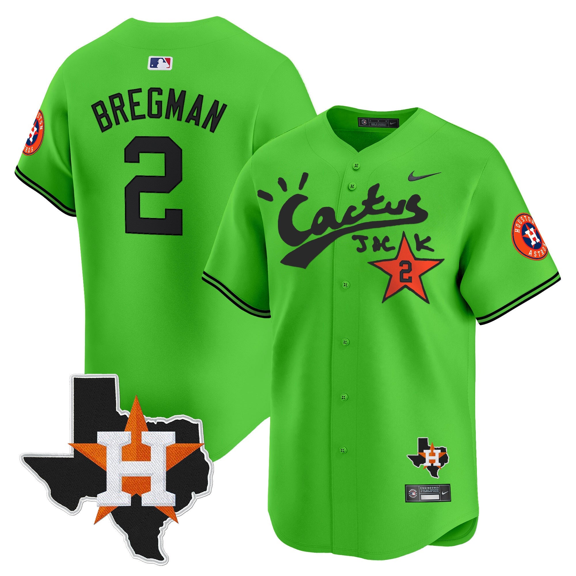 Men’s Houston Cactus Jack Patch Vapor Premier Limited Jersey V11 – Stitched