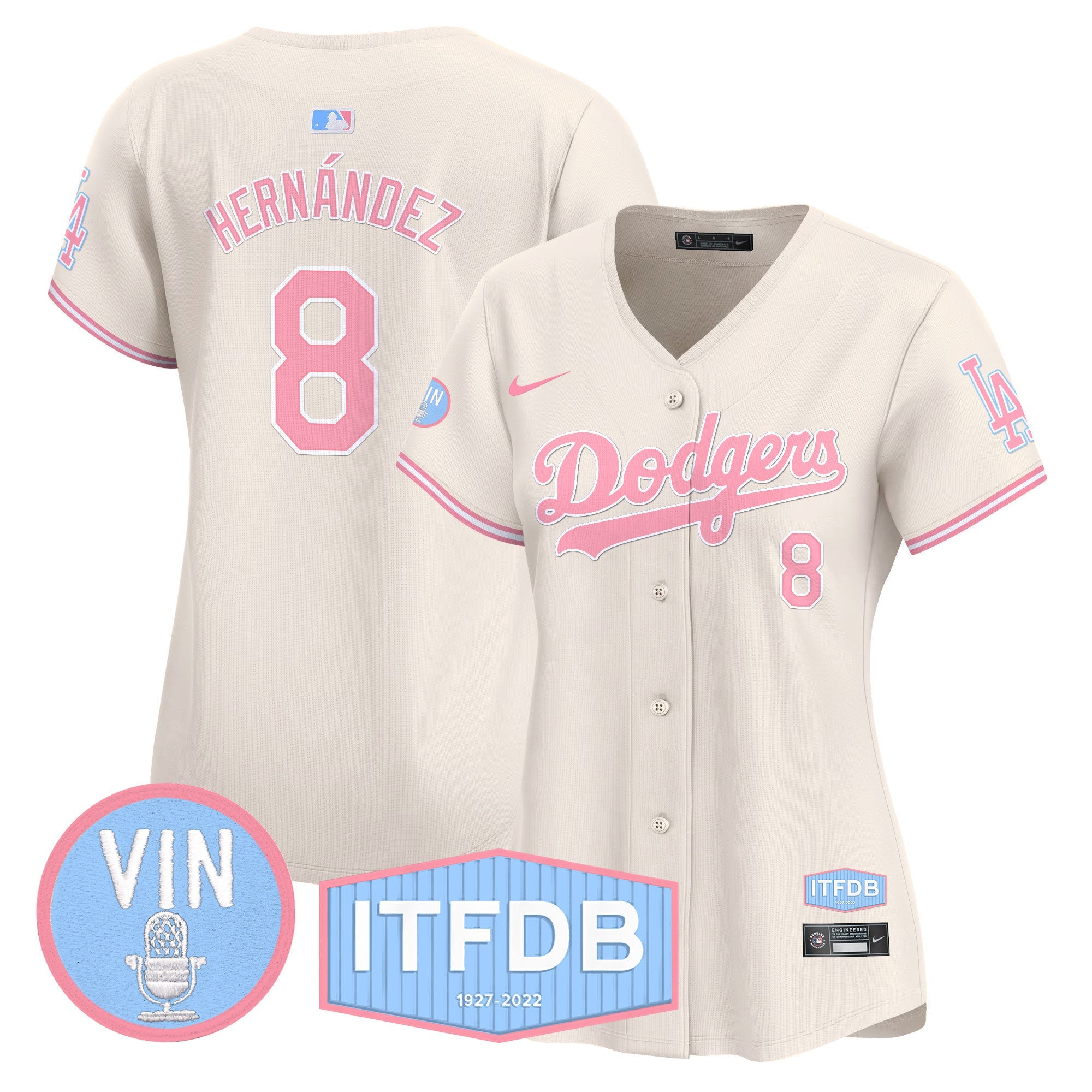 Women’s Vin ITFDB Patch Bubblegum Pink Vapor Premier Limited Jersey