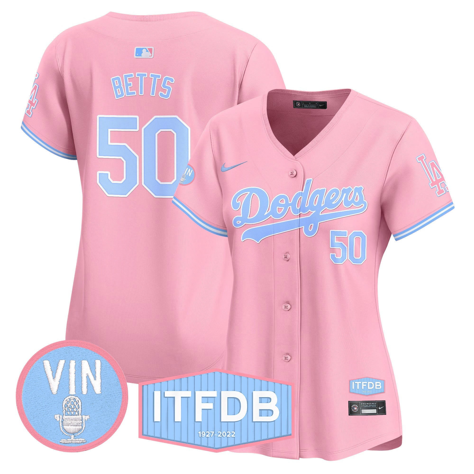 Women’s Vin ITFDB Patch Bubblegum Pink Vapor Premier Limited Jersey