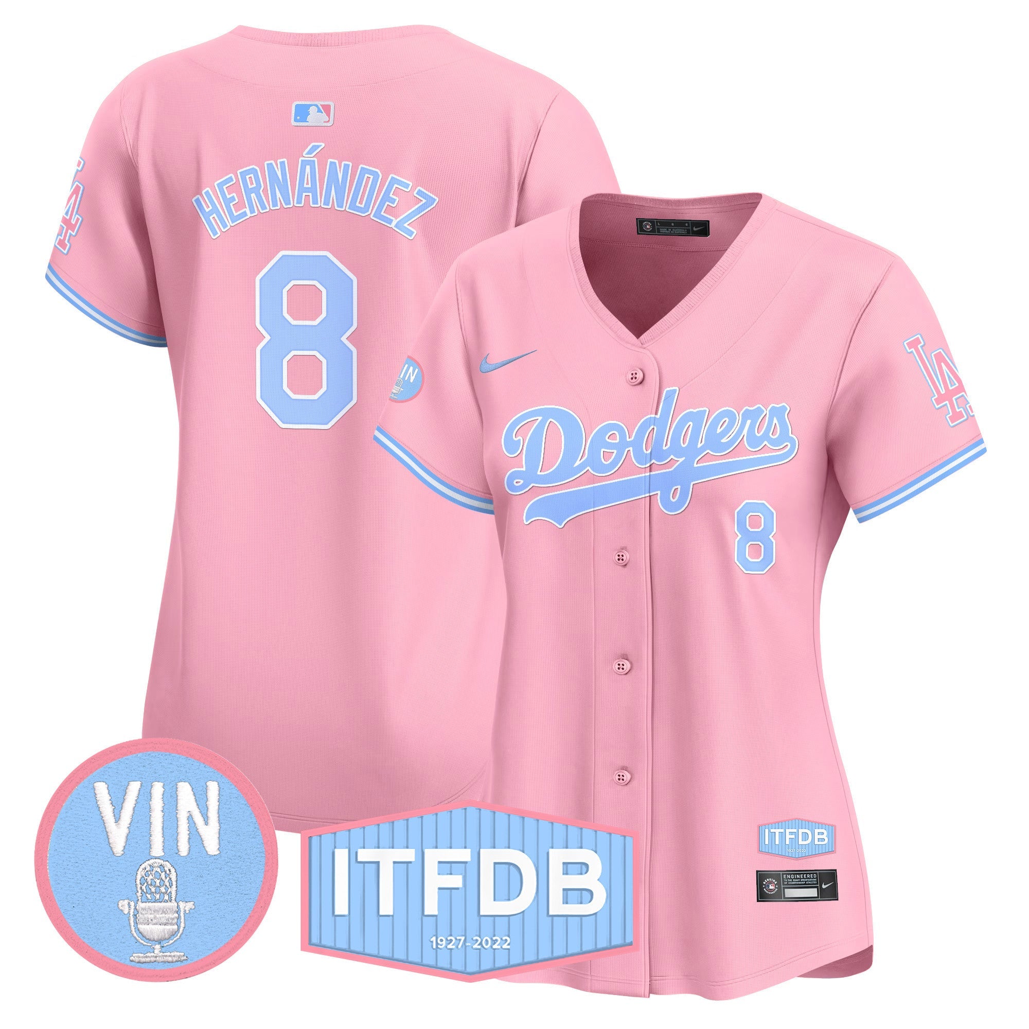 Women’s Vin ITFDB Patch Bubblegum Pink Vapor Premier Limited Jersey