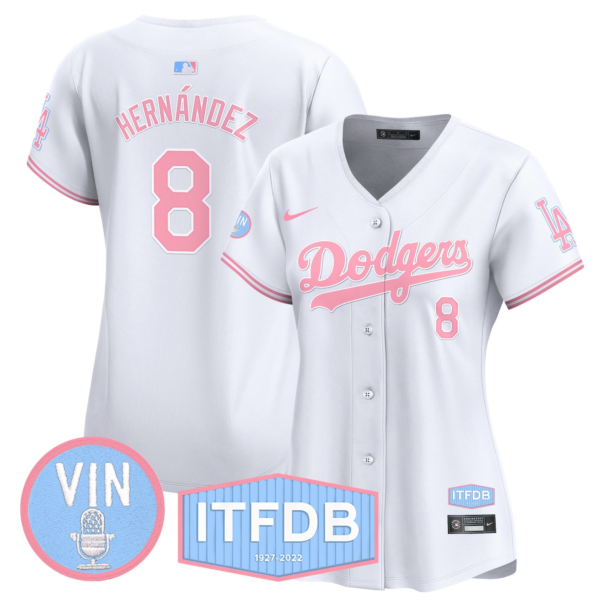 Women’s Vin ITFDB Patch Bubblegum Pink Vapor Premier Limited Jersey
