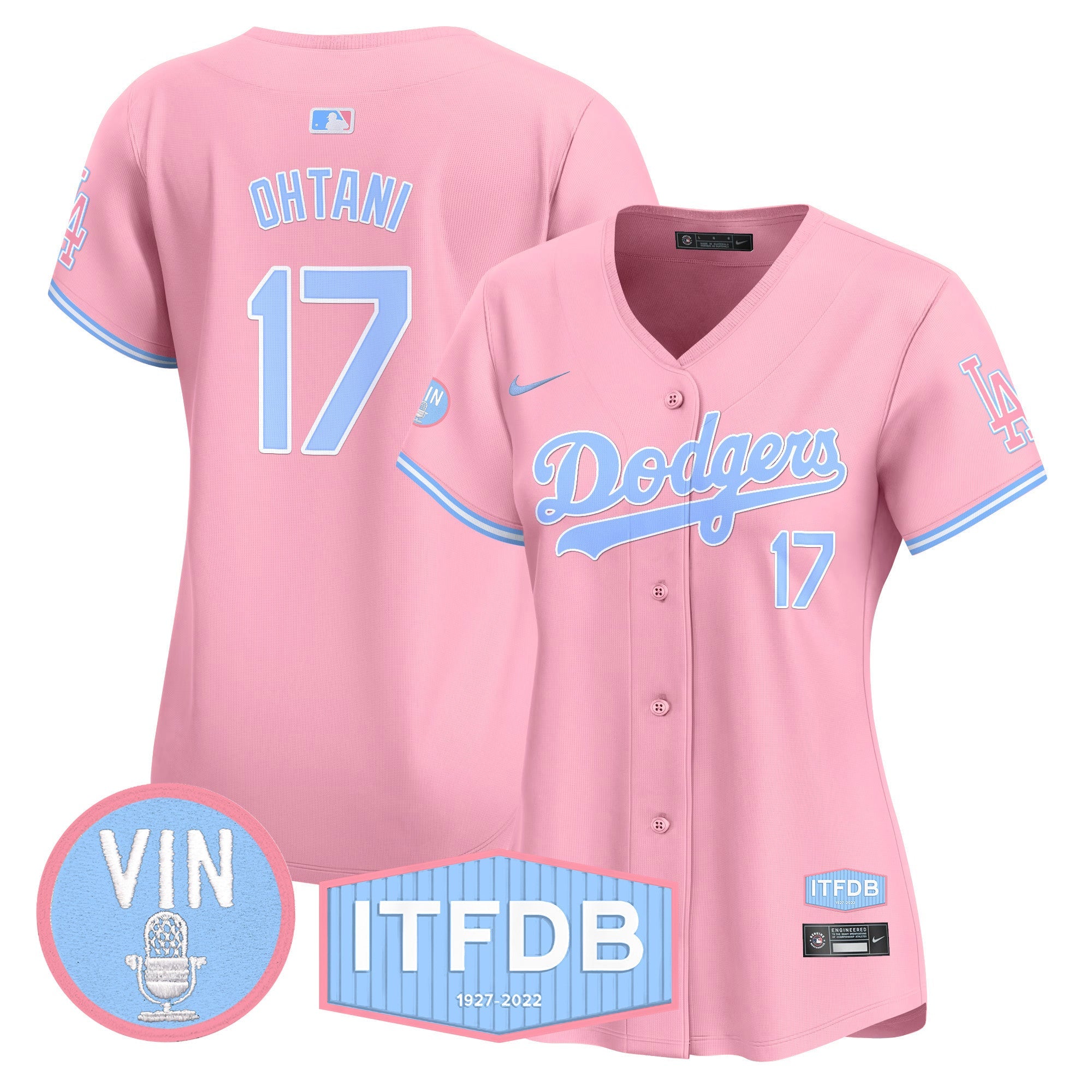 Women’s Vin ITFDB Patch Bubblegum Pink Vapor Premier Limited Jersey