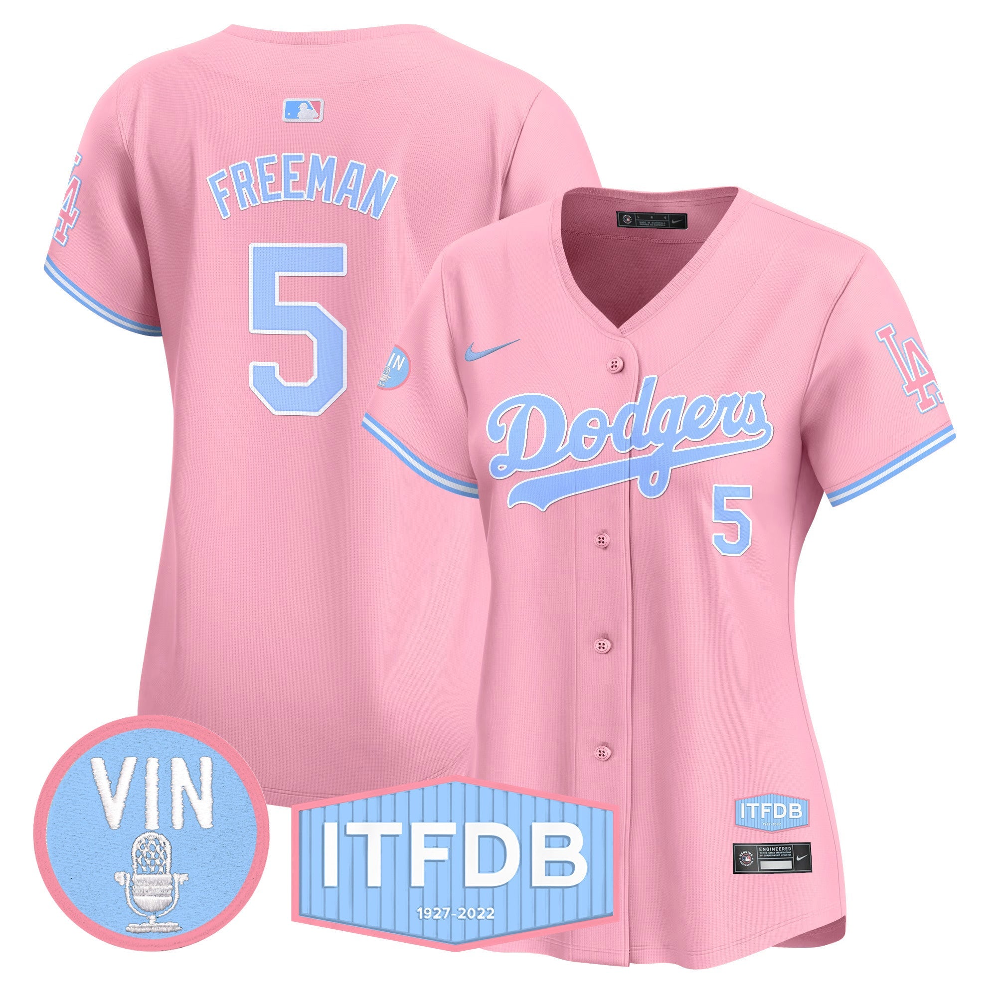 Women’s Vin ITFDB Patch Bubblegum Pink Vapor Premier Limited Jersey