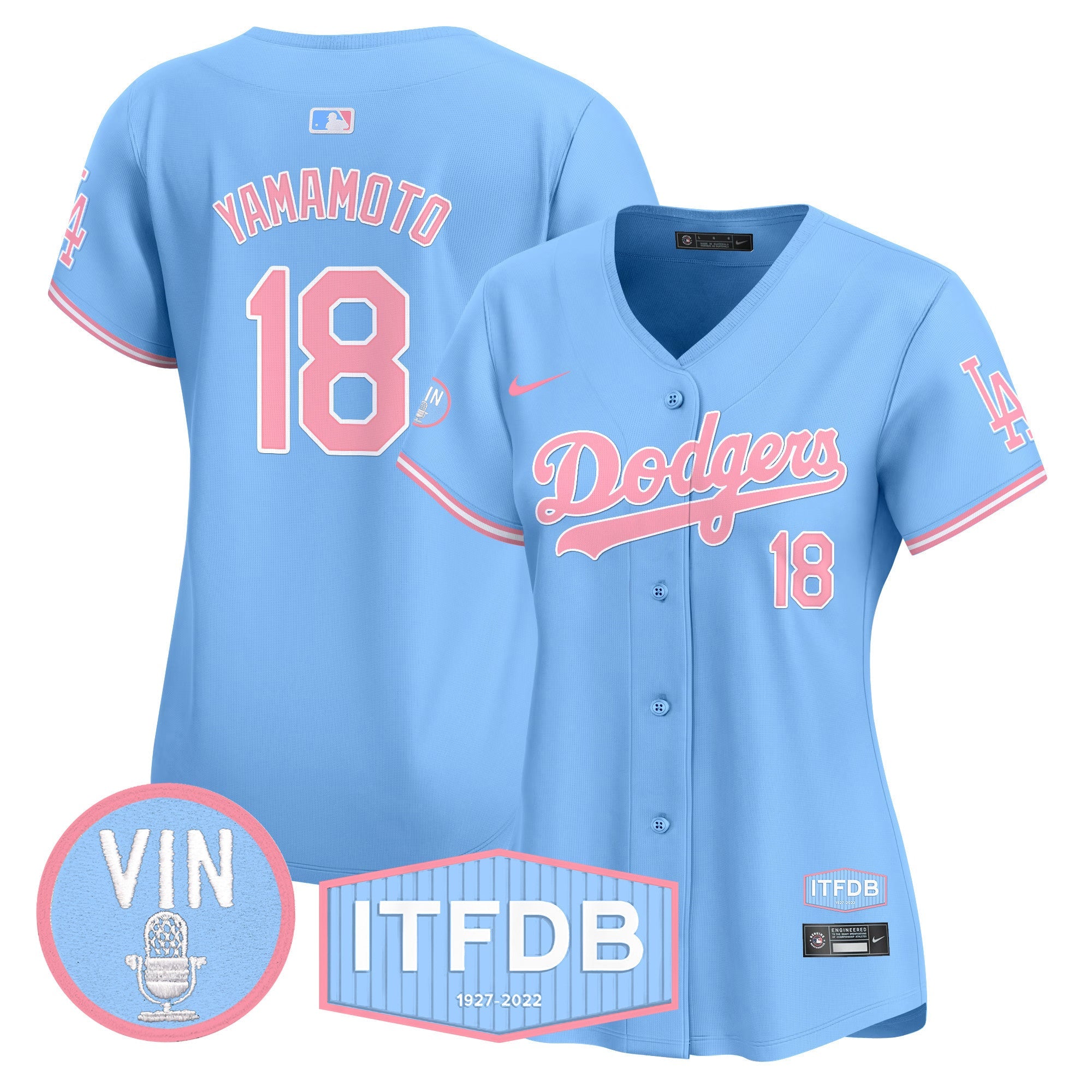 Women’s Vin ITFDB Patch Bubblegum Pink Vapor Premier Limited Jersey