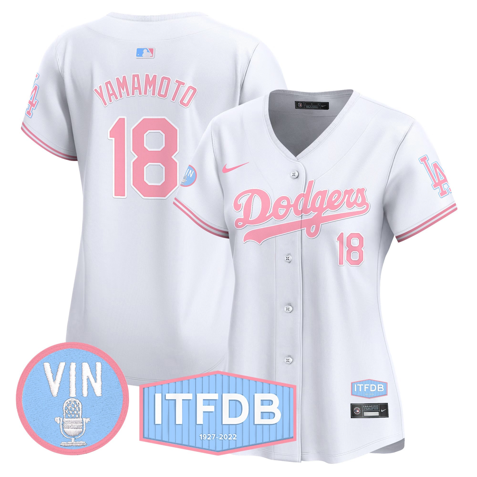 Women’s Vin ITFDB Patch Bubblegum Pink Vapor Premier Limited Jersey