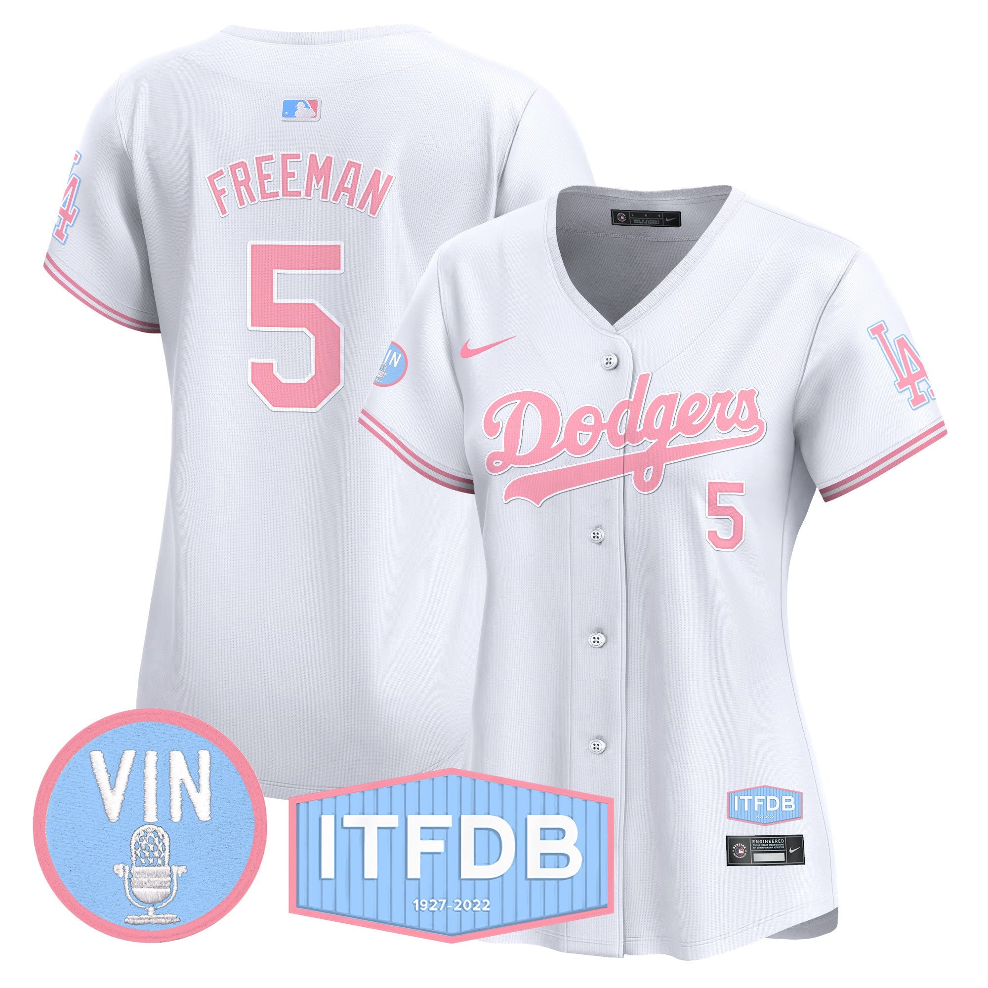 Women’s Vin ITFDB Patch Bubblegum Pink Vapor Premier Limited Jersey
