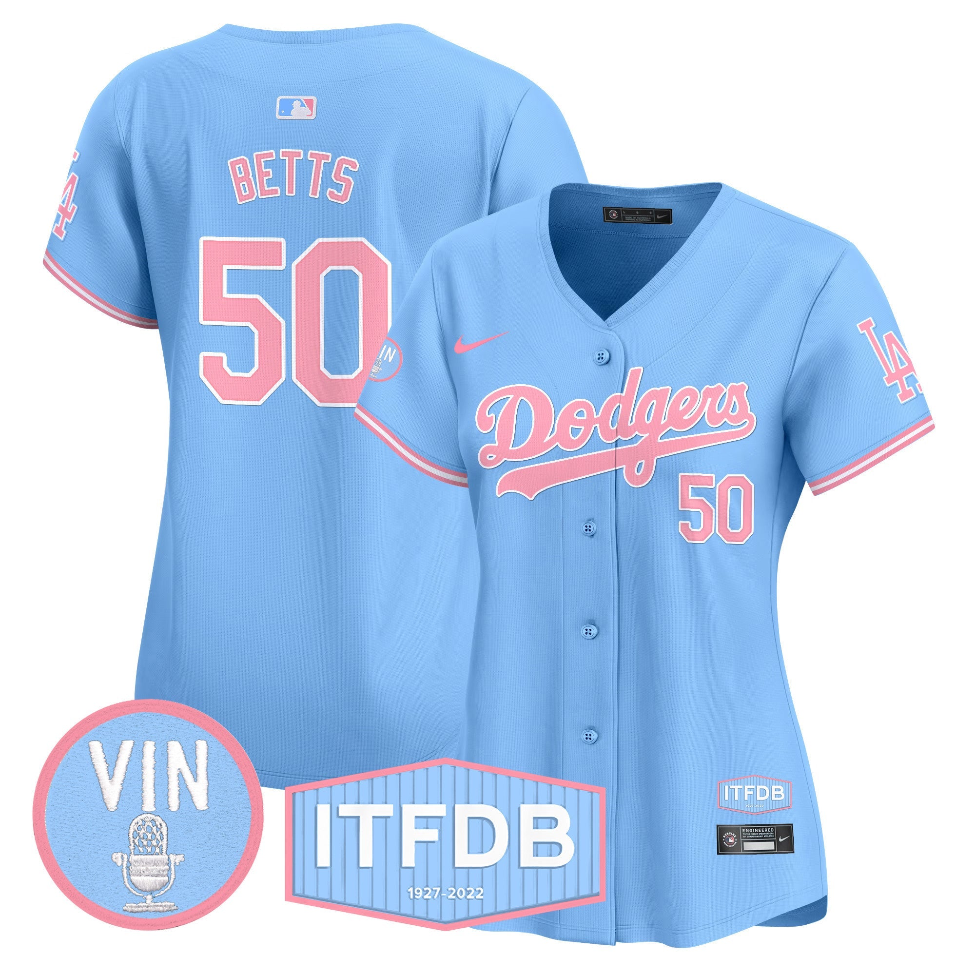 Women’s Vin ITFDB Patch Bubblegum Pink Vapor Premier Limited Jersey