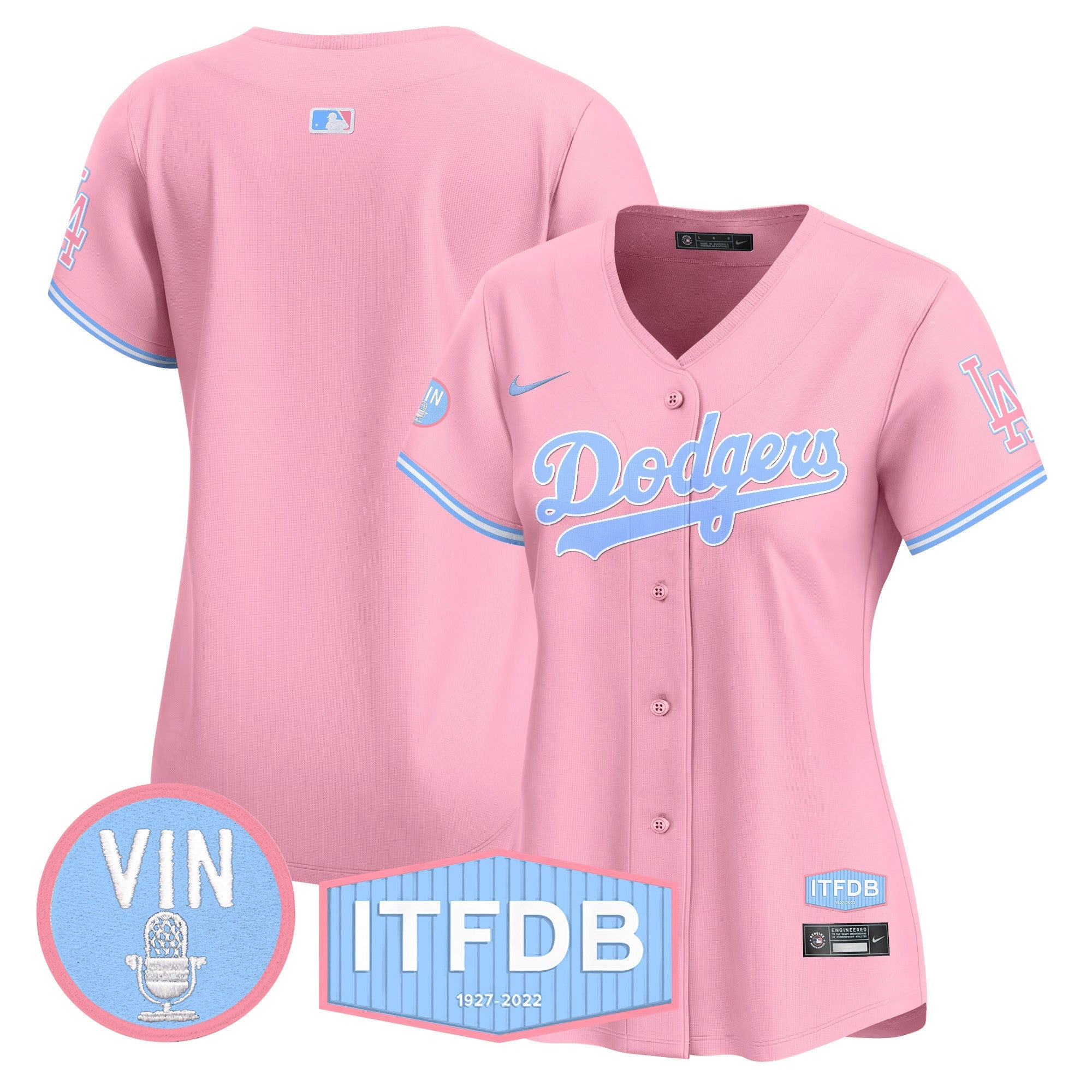 Women’s Vin ITFDB Patch Bubblegum Pink Vapor Premier Limited Jersey