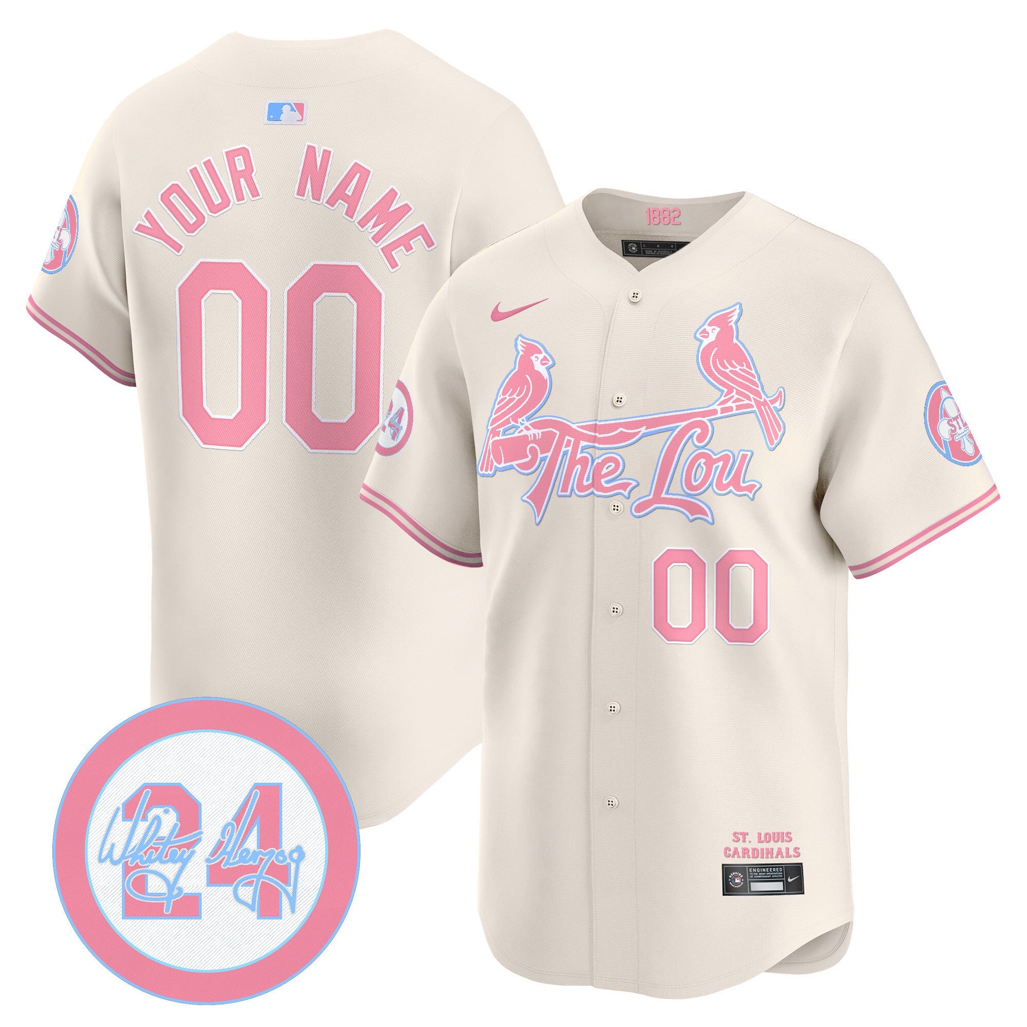 St. Louis Bubblegum Pink Vapor Premier Limited Custom Jersey