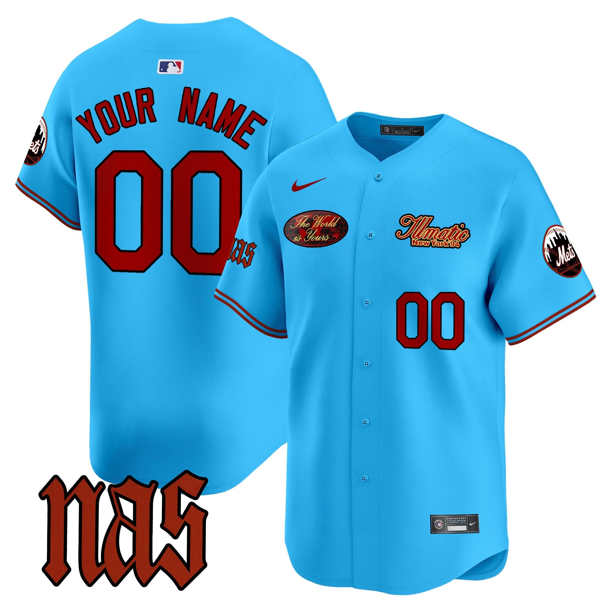 Nas Illmatic Vapor Premier Limited Custom Jersey V2