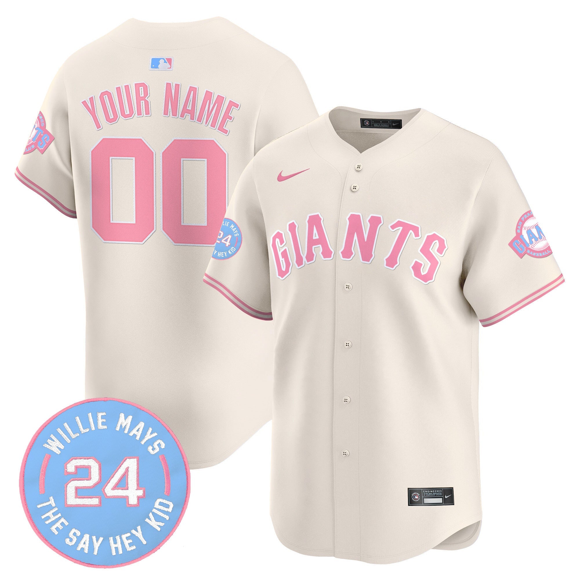 San Francisco Bubblegum Pink Vapor Premier Limited Custom Jersey
