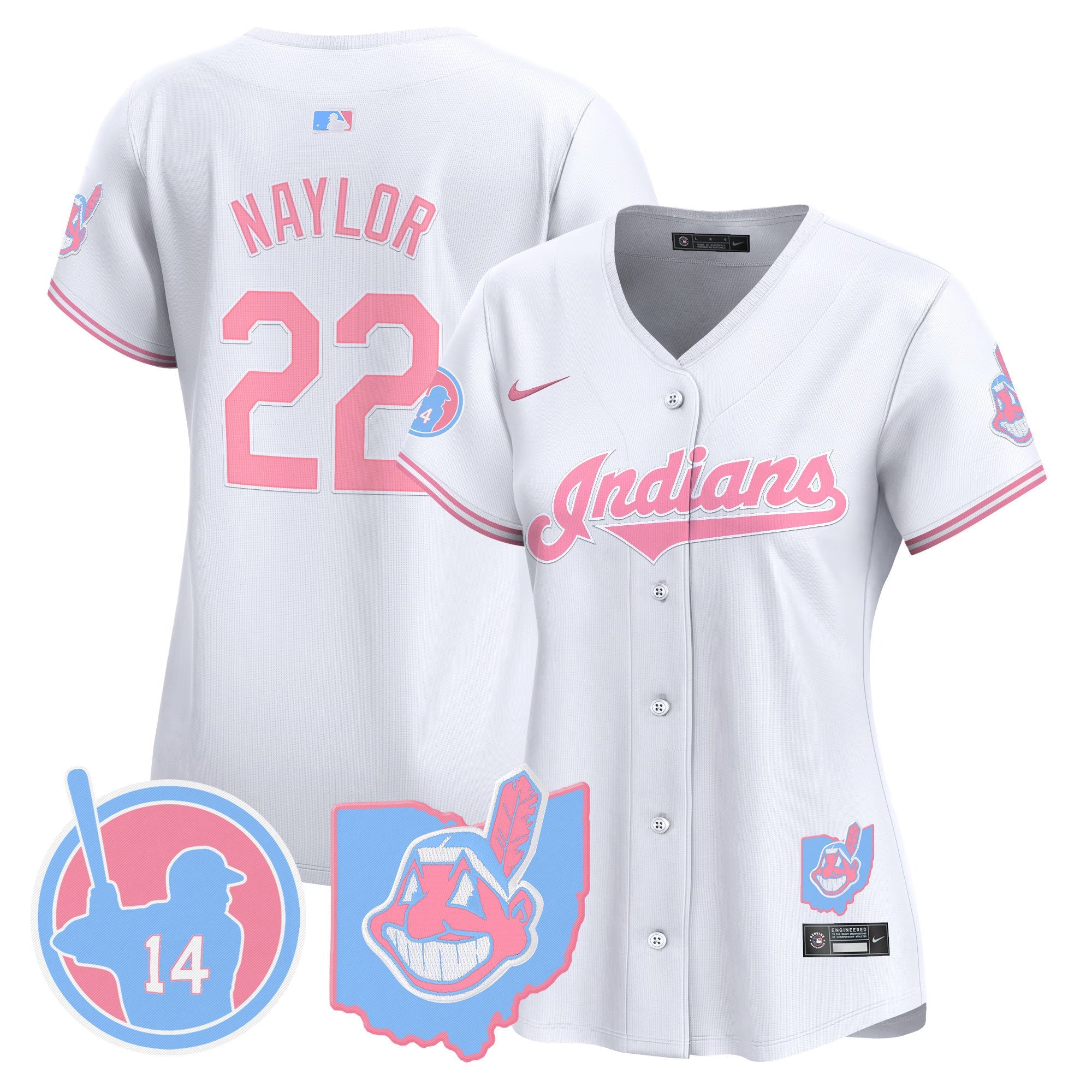 Women’s Cleveland Indians Larry Doby Bubblegum Pink Vapor Premier Limited Jersey