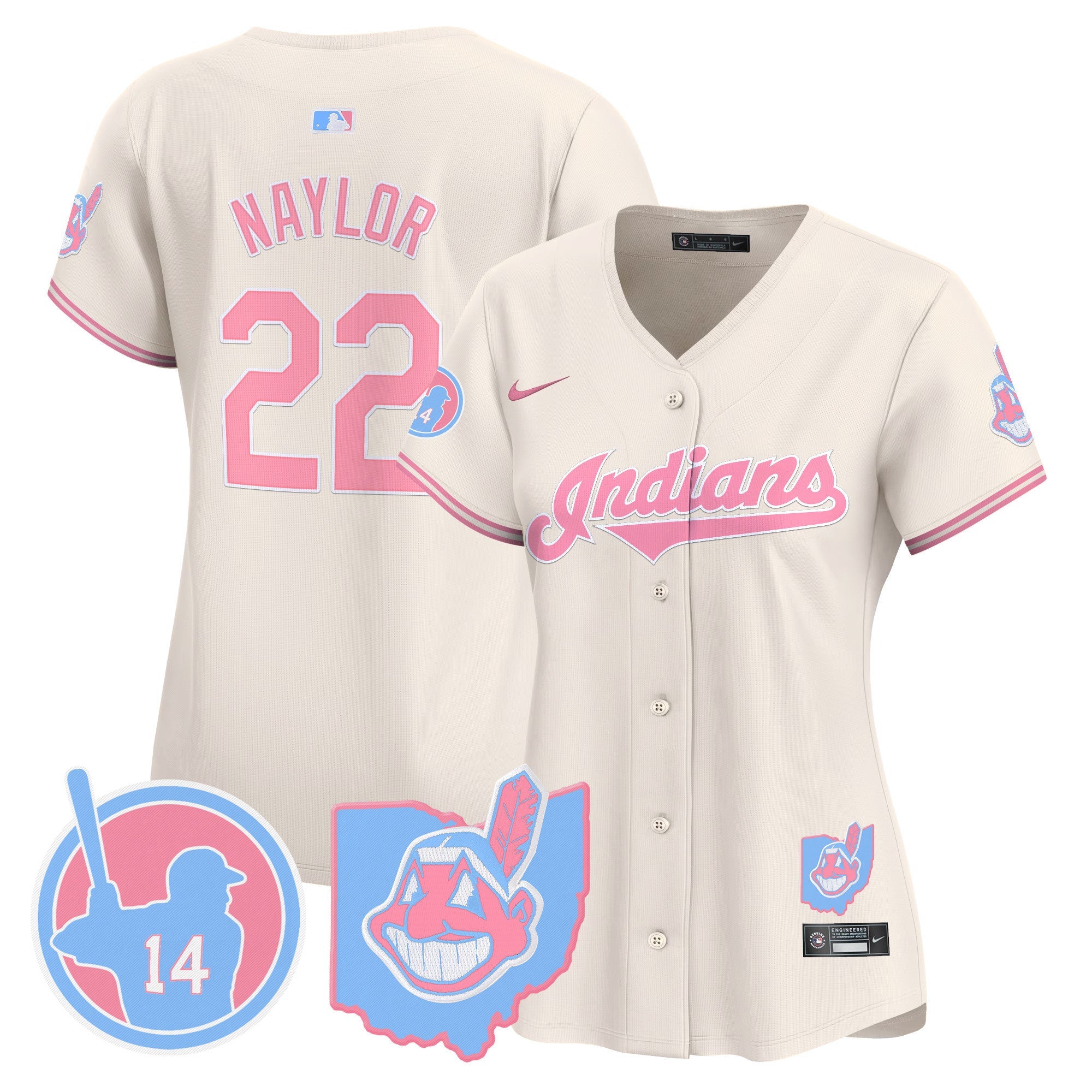 Women’s Cleveland Indians Larry Doby Bubblegum Pink Vapor Premier Limited Jersey