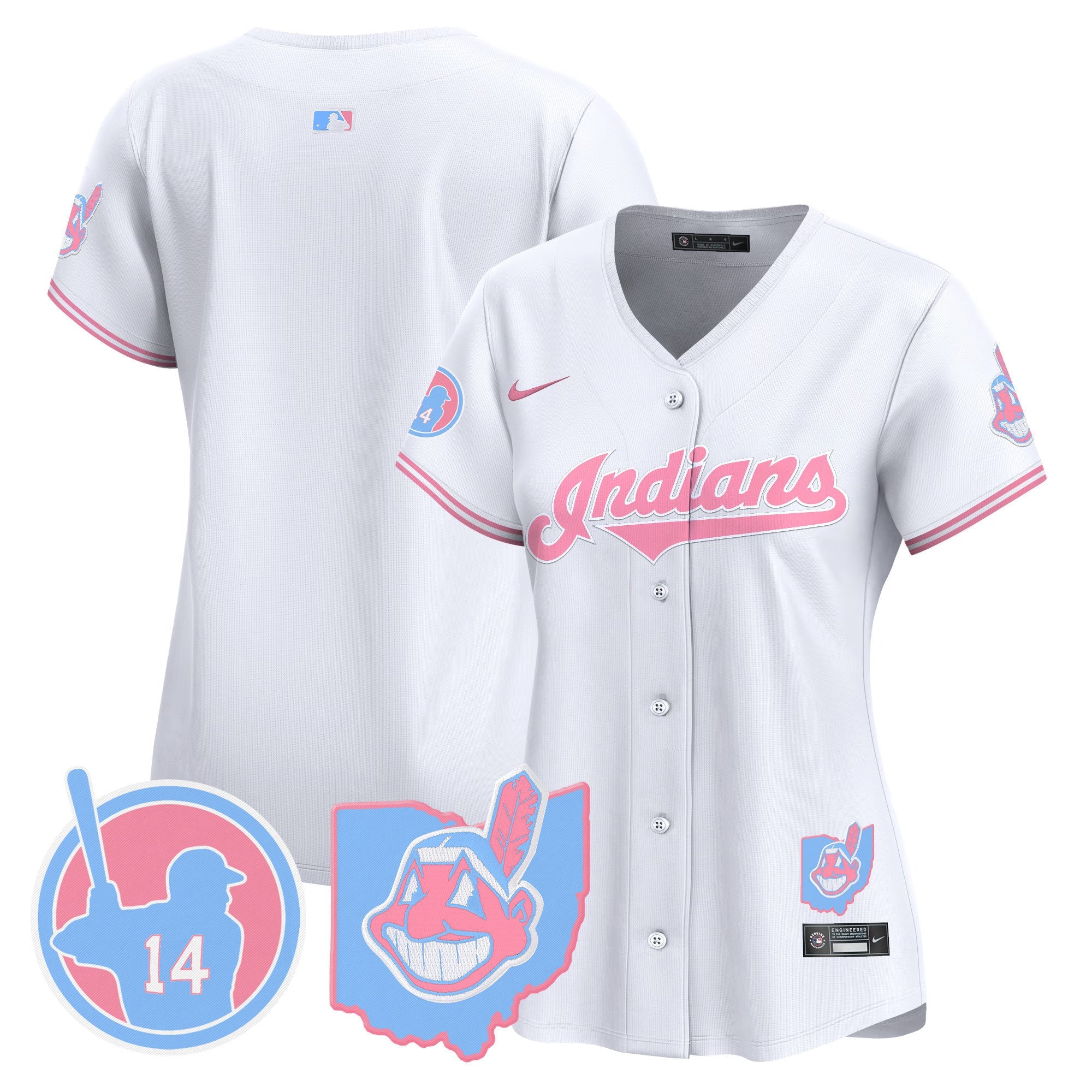 Women’s Cleveland Indians Larry Doby Bubblegum Pink Vapor Premier Limited Jersey