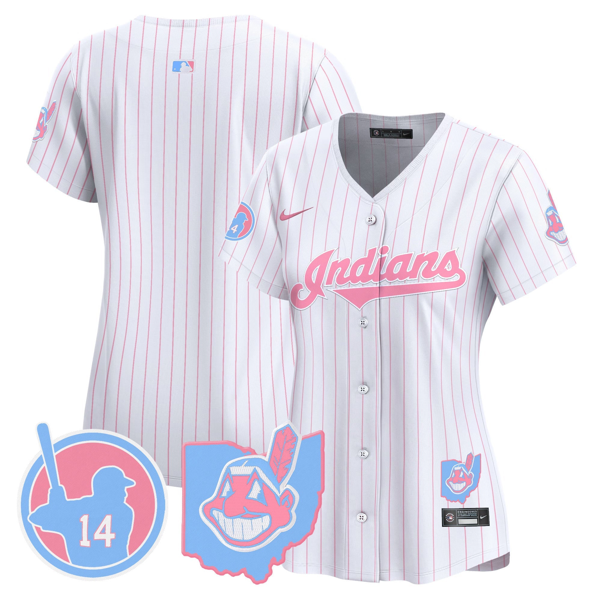 Women’s Cleveland Indians Larry Doby Bubblegum Pink Vapor Premier Limited Jersey
