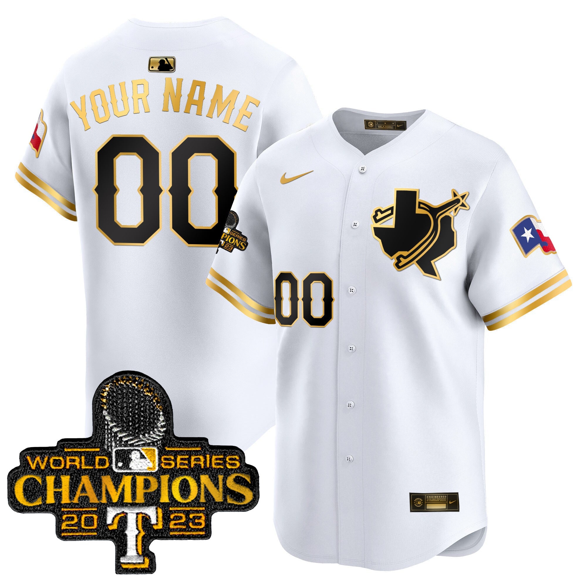 Texas World Series Champions Vapor Premier Limited Custom Jersey V3