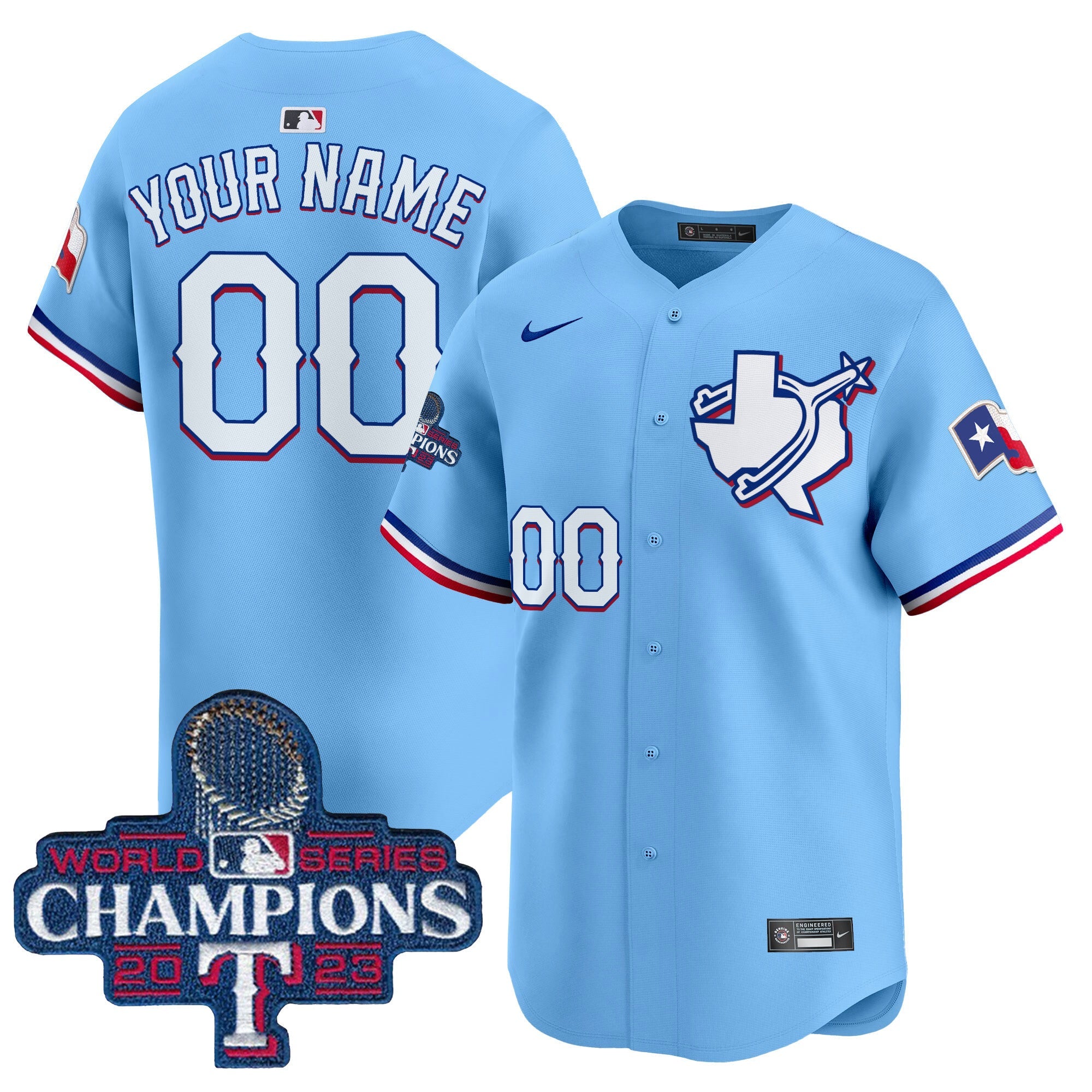 Texas World Series Champions Vapor Premier Limited Custom Jersey V3