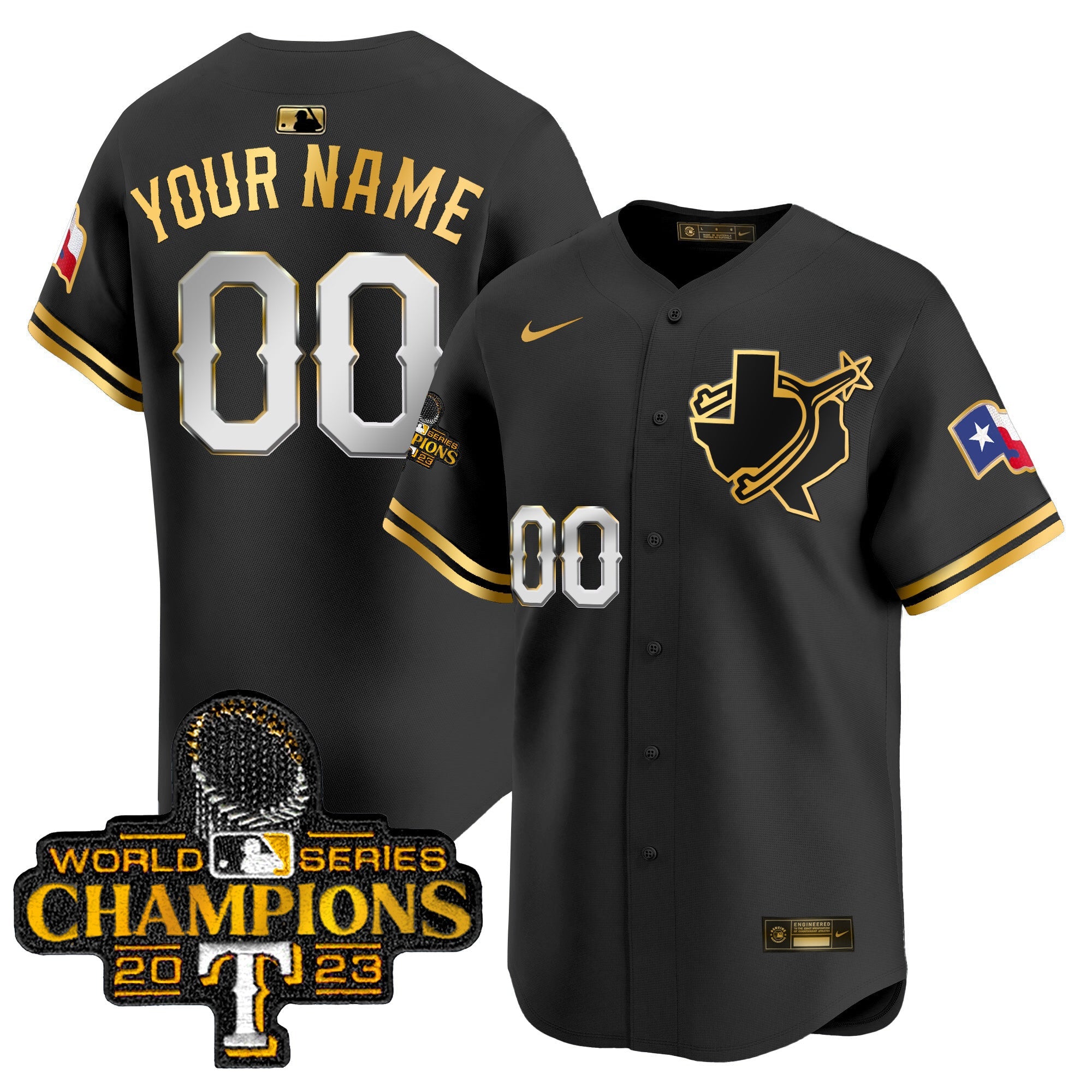 Texas World Series Champions Vapor Premier Limited Custom Jersey V3