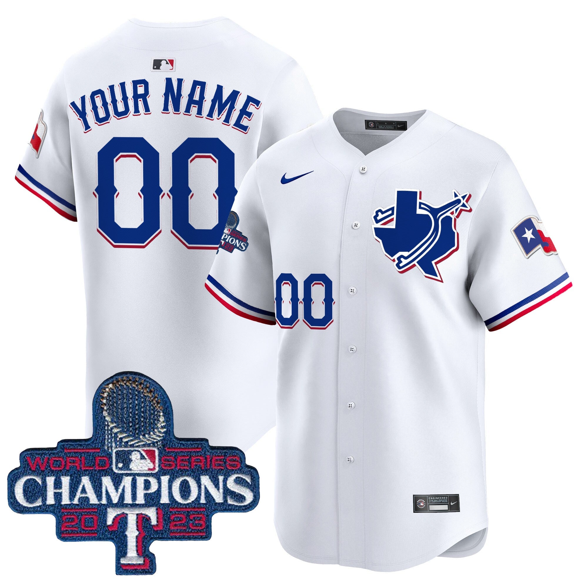 Texas World Series Champions Vapor Premier Limited Custom Jersey V3