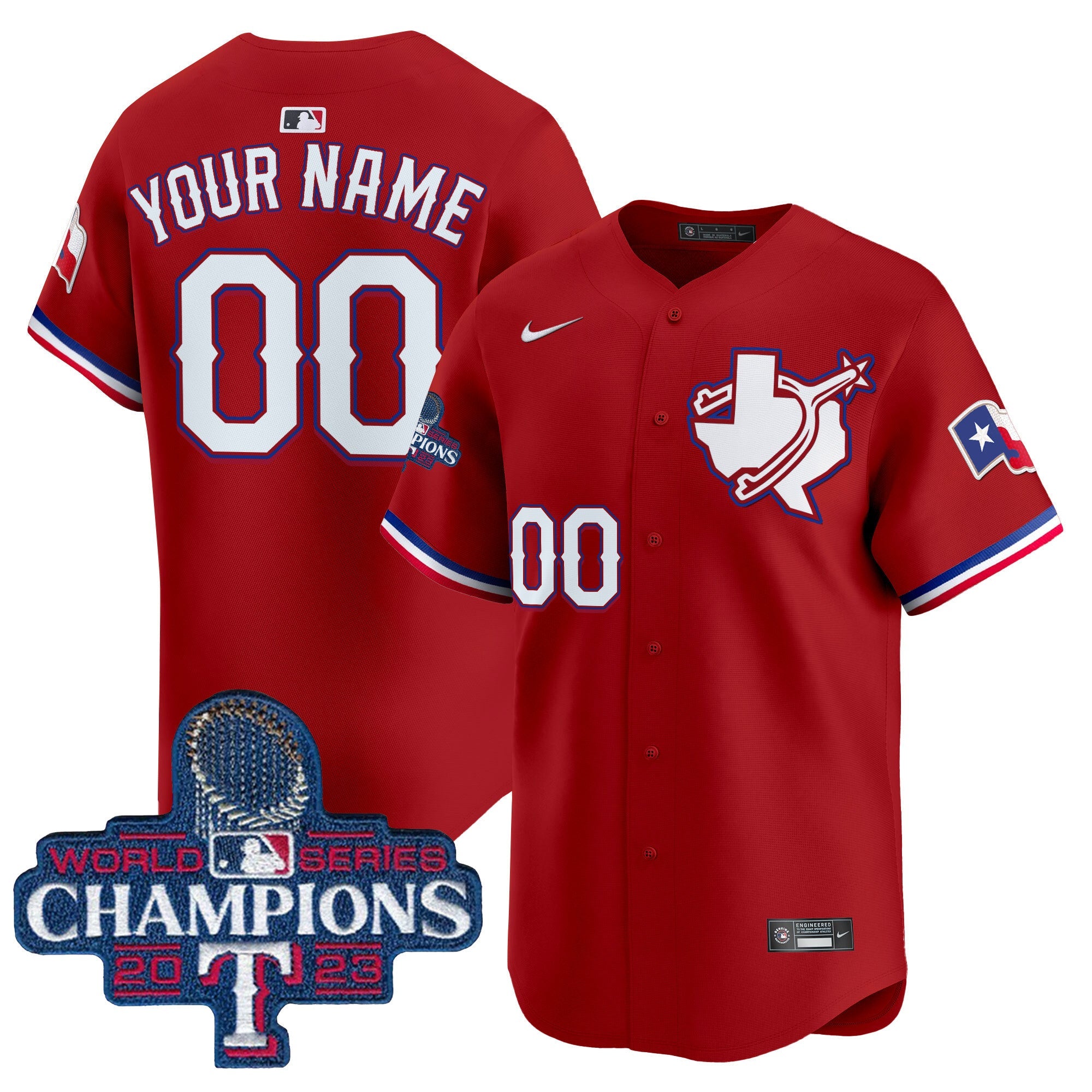Texas World Series Champions Vapor Premier Limited Custom Jersey V3