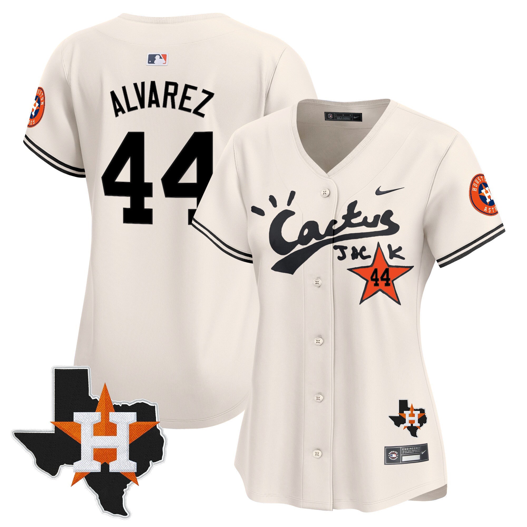 Women’s Houston Cactus Jack Patch Vapor Premier Limited Jersey V11 – Stitched
