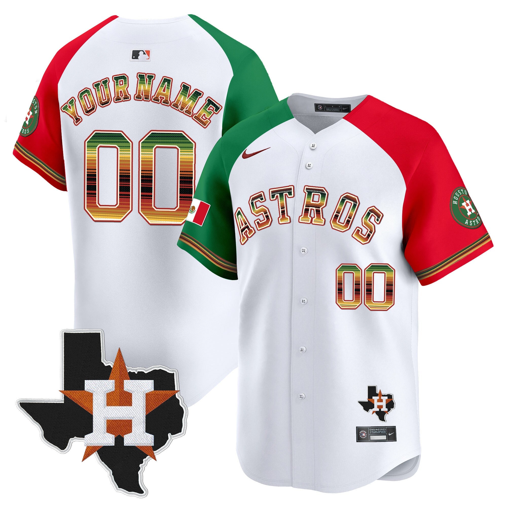 Houston Mexico Traditional Style Vapor Premier Limited Custom Jersey