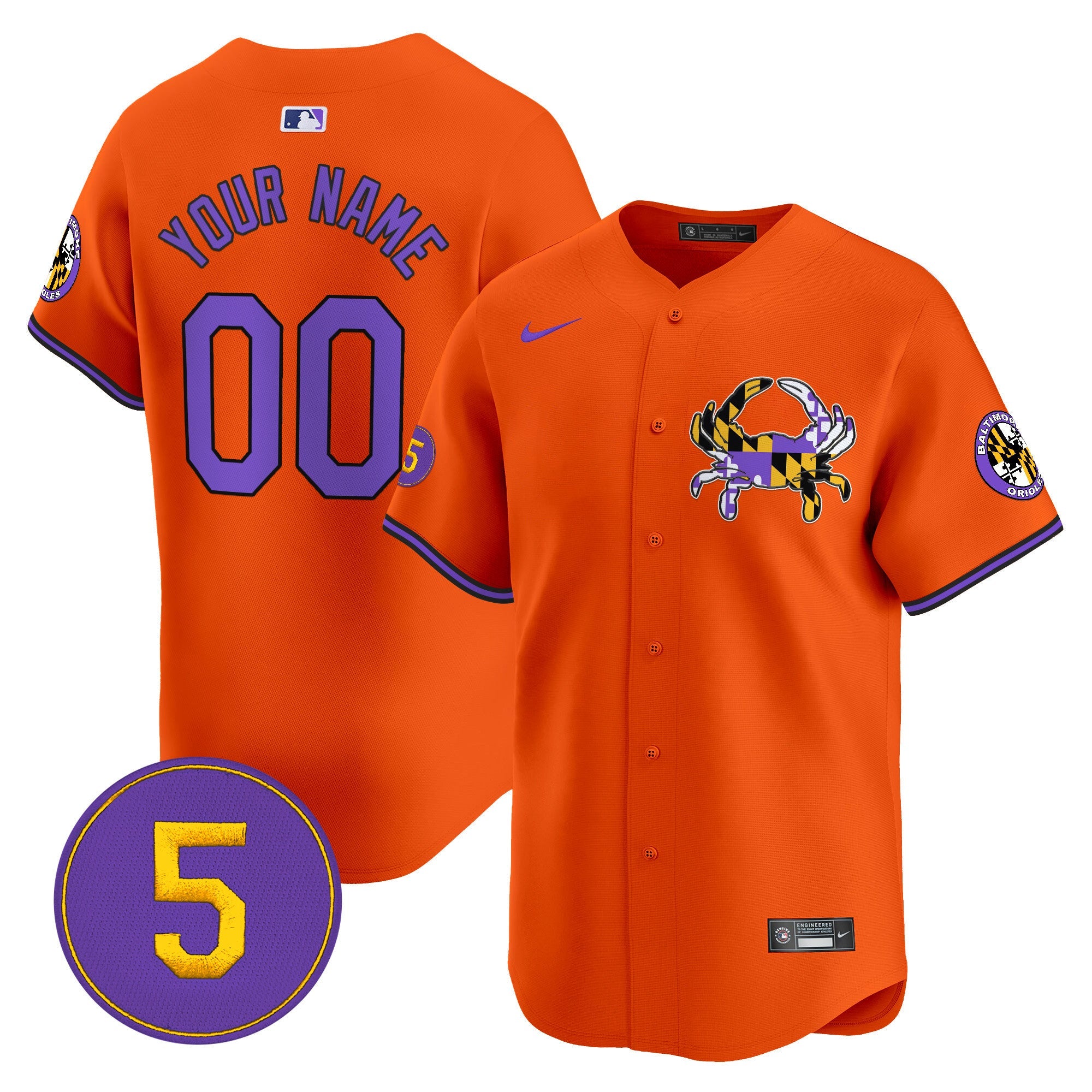 Baltimore Purple Vapor Premier Limited Custom Jersey