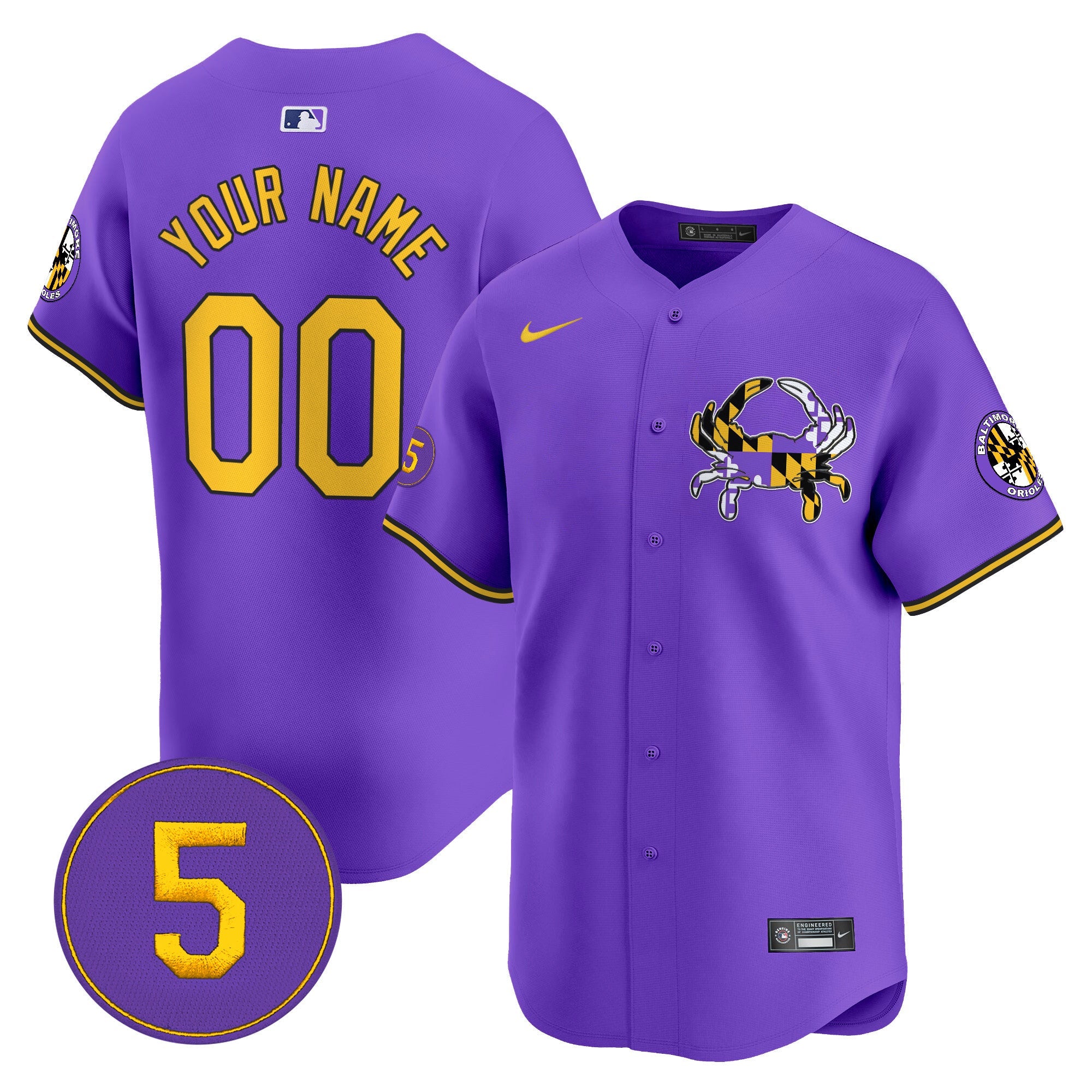 Baltimore Purple Vapor Premier Limited Custom Jersey
