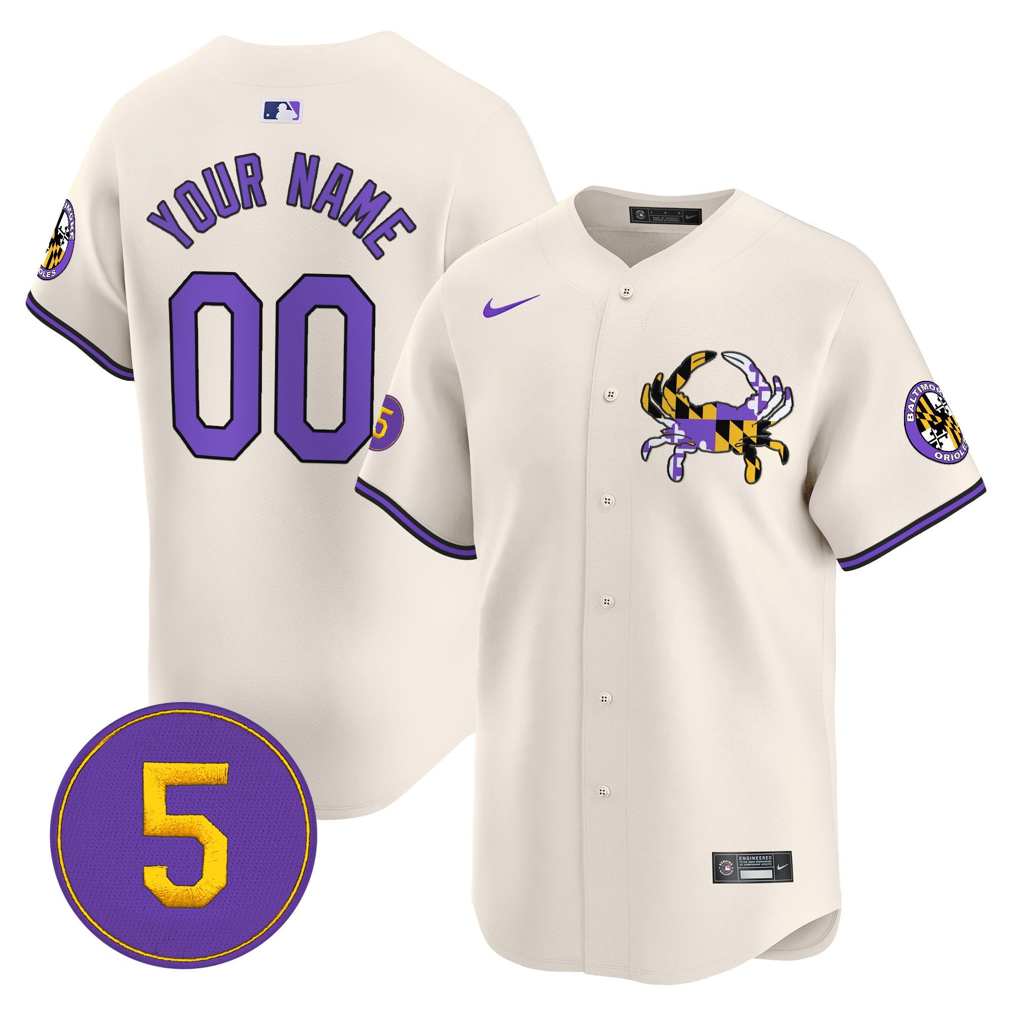 Baltimore Purple Vapor Premier Limited Custom Jersey