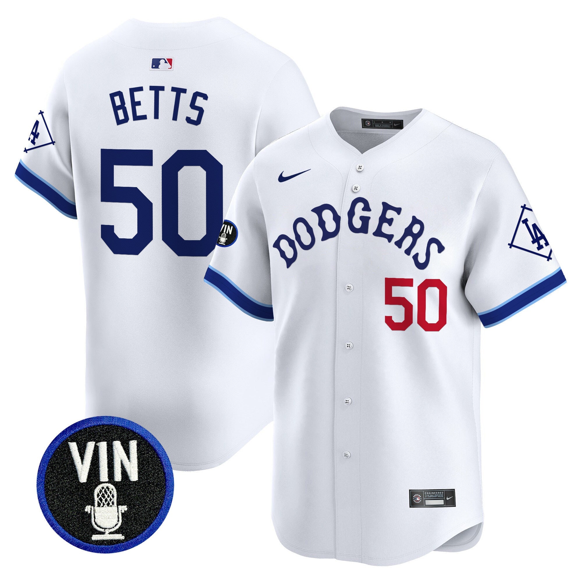 Men’s Tribute Vin Scully Patch Vapor Premier Limited Jersey