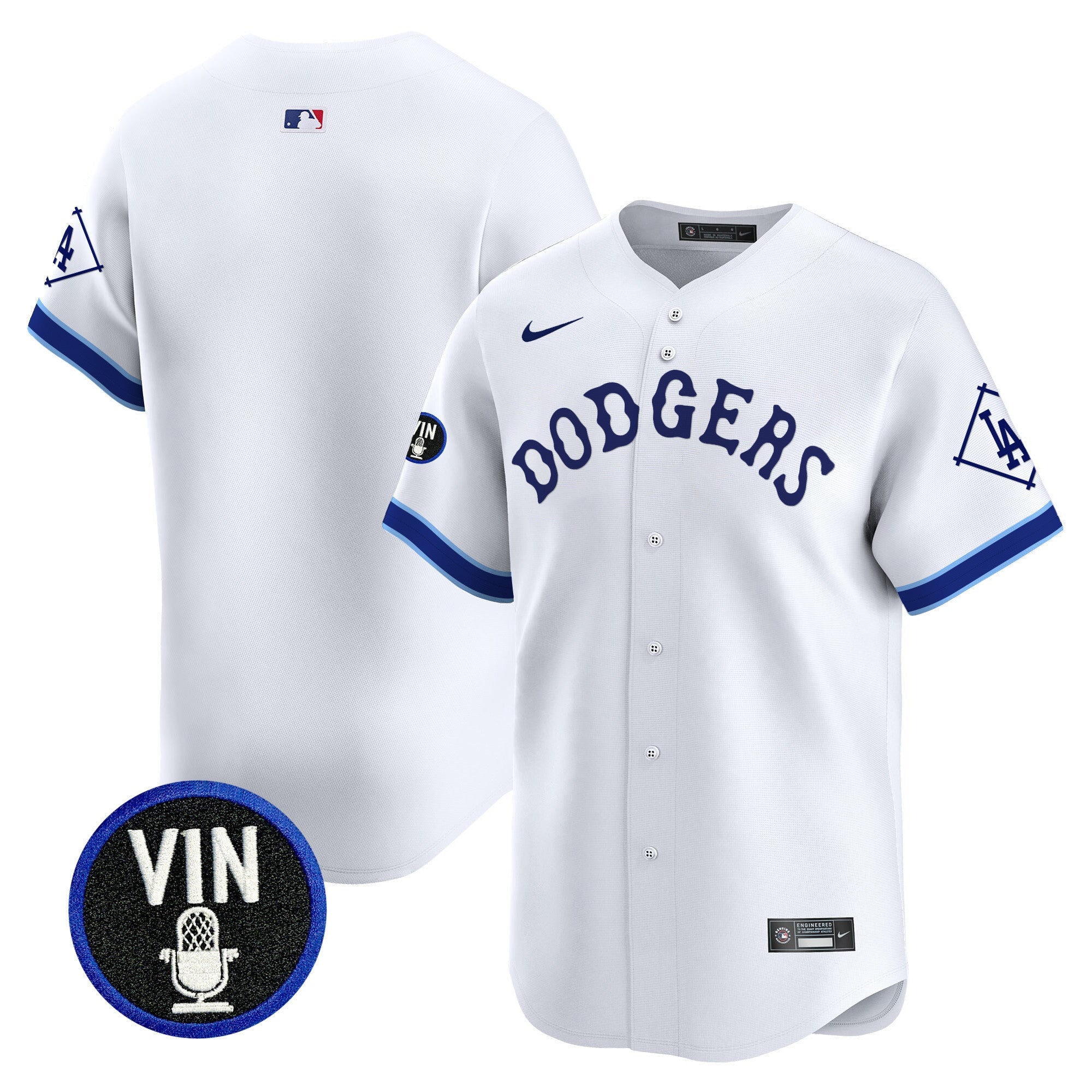 Men’s Tribute Vin Scully Patch Vapor Premier Limited Jersey