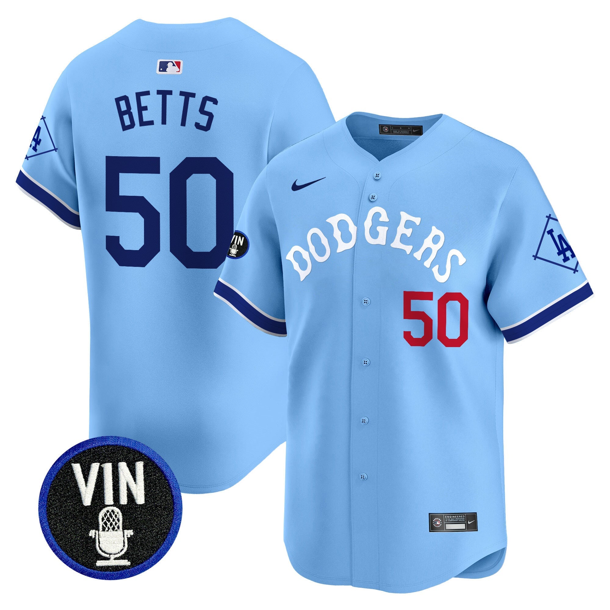 Men’s Tribute Vin Scully Patch Vapor Premier Limited Jersey