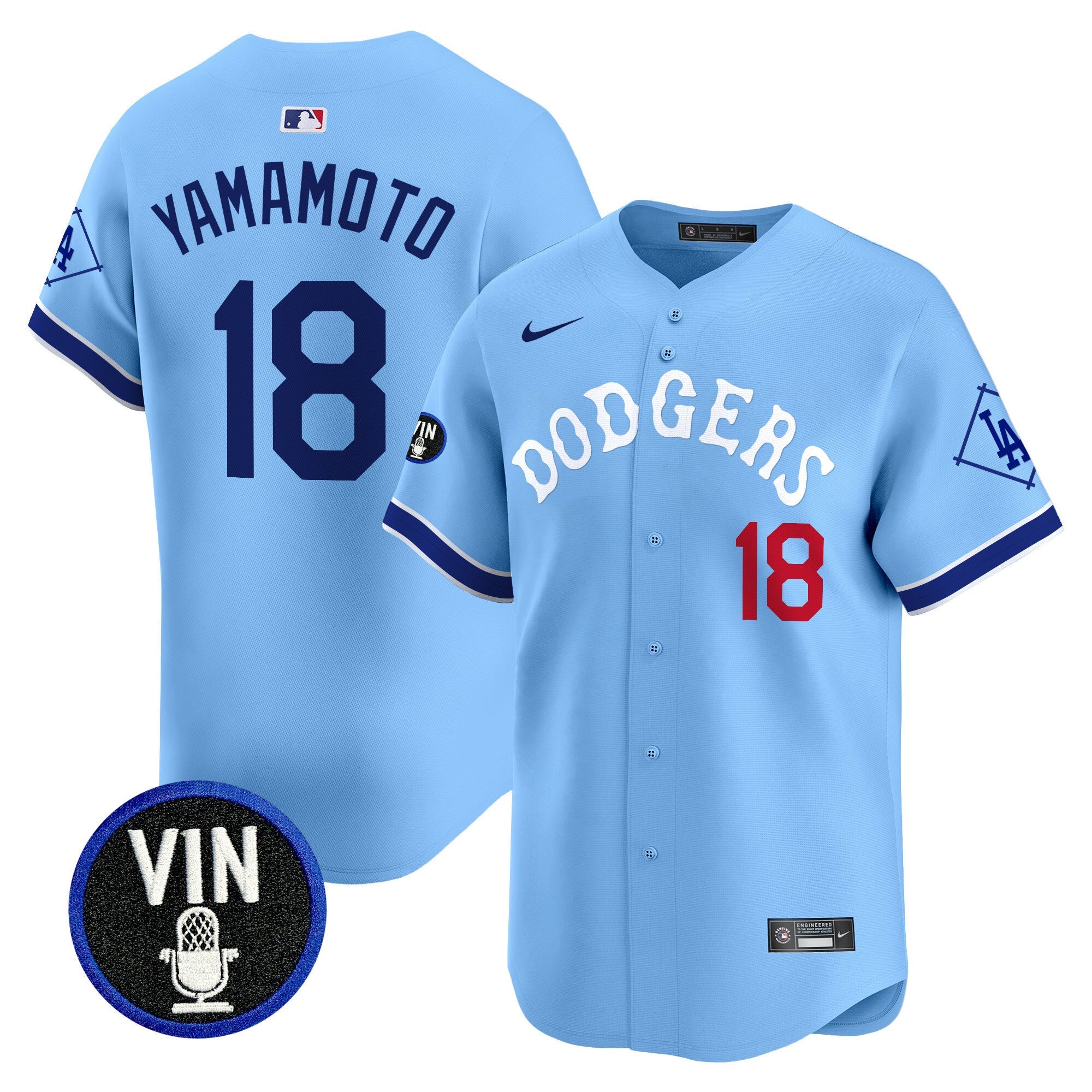 Men’s Tribute Vin Scully Patch Vapor Premier Limited Jersey