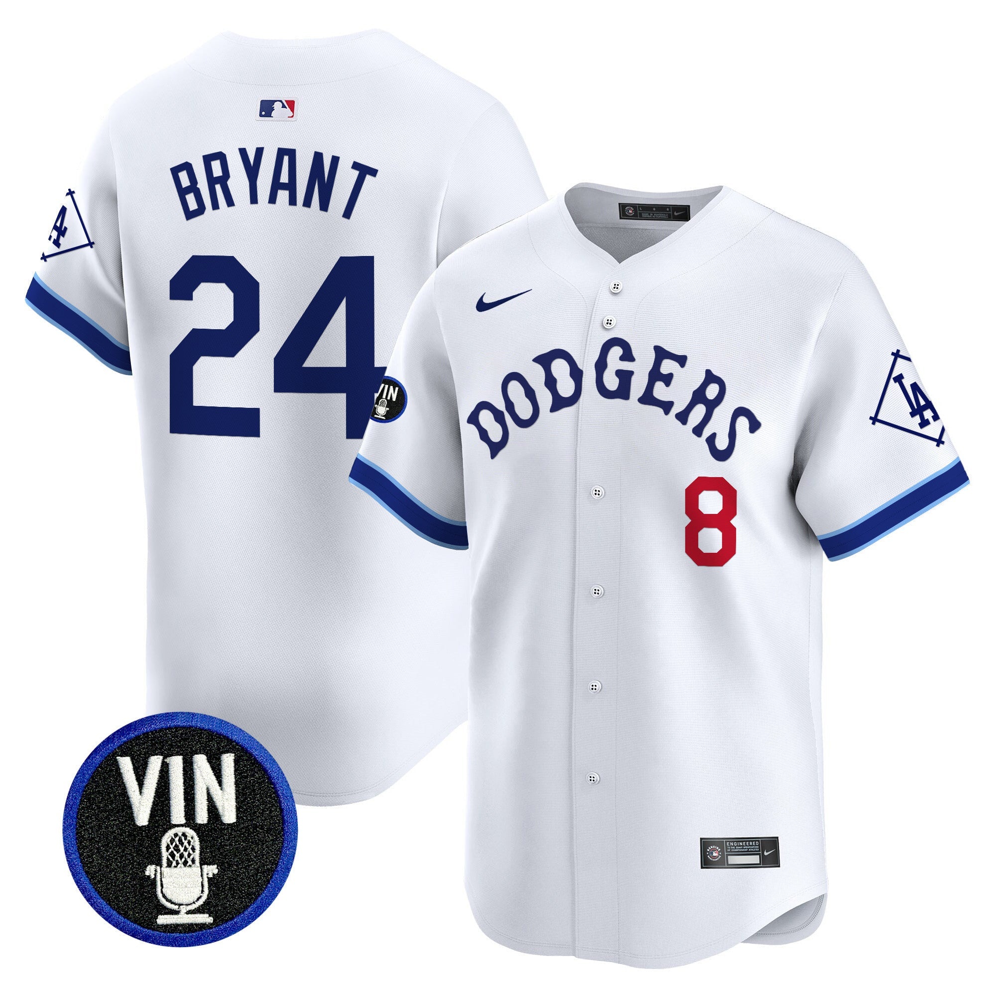 Men’s Tribute Vin Scully Patch Vapor Premier Limited Jersey