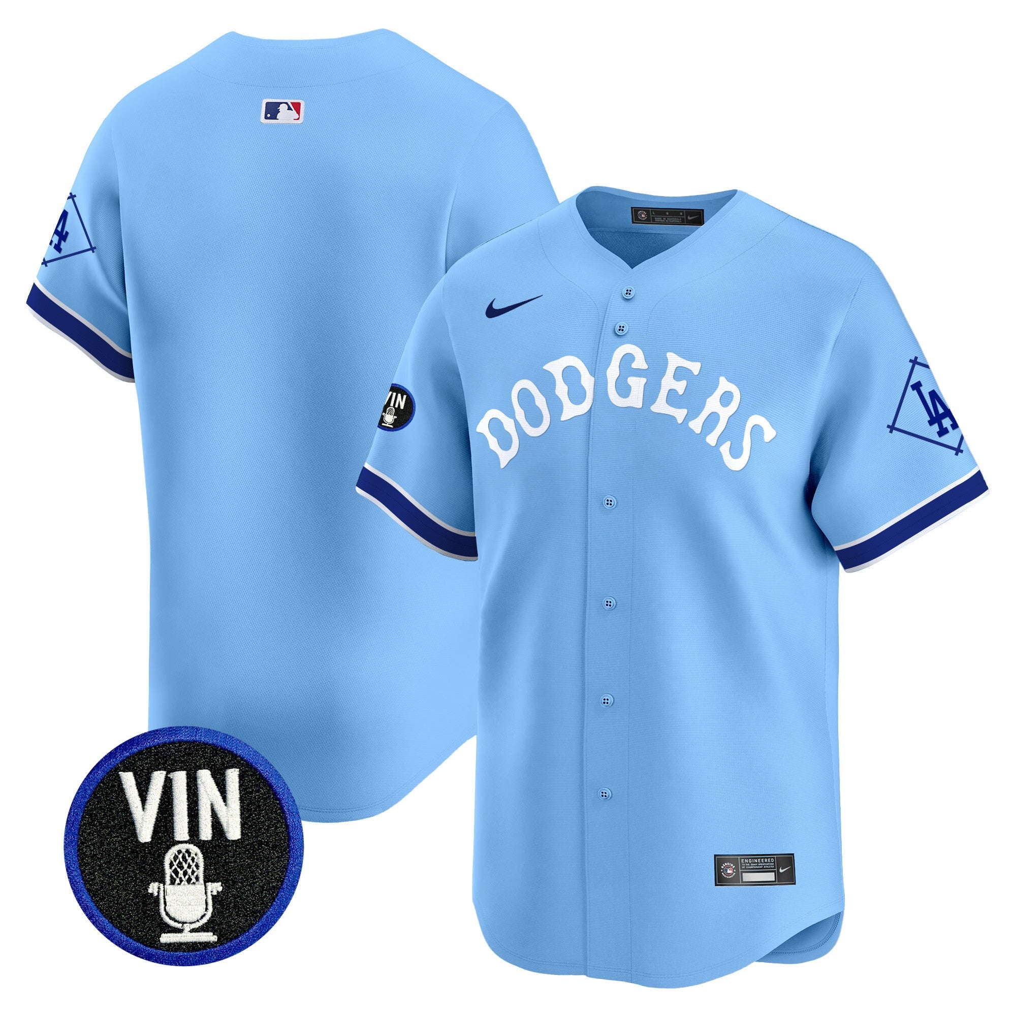 Men’s Tribute Vin Scully Patch Vapor Premier Limited Jersey