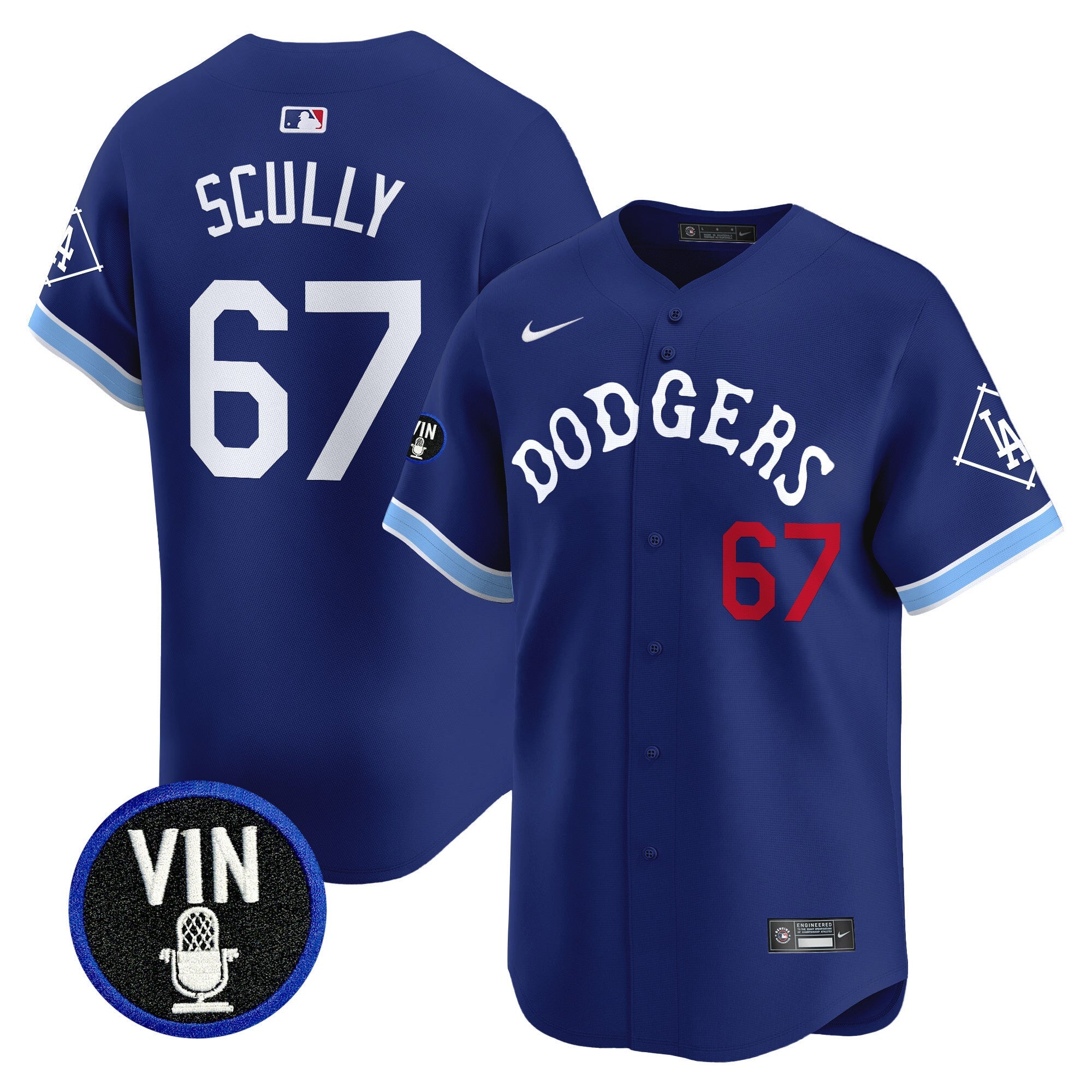 Men’s Tribute Vin Scully Patch Vapor Premier Limited Jersey