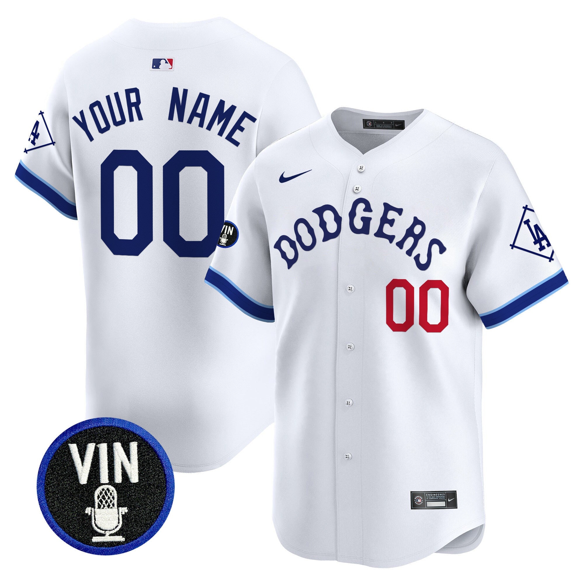 Tribute Vin Scully Patch Vapor Premier Limited Custom Jersey