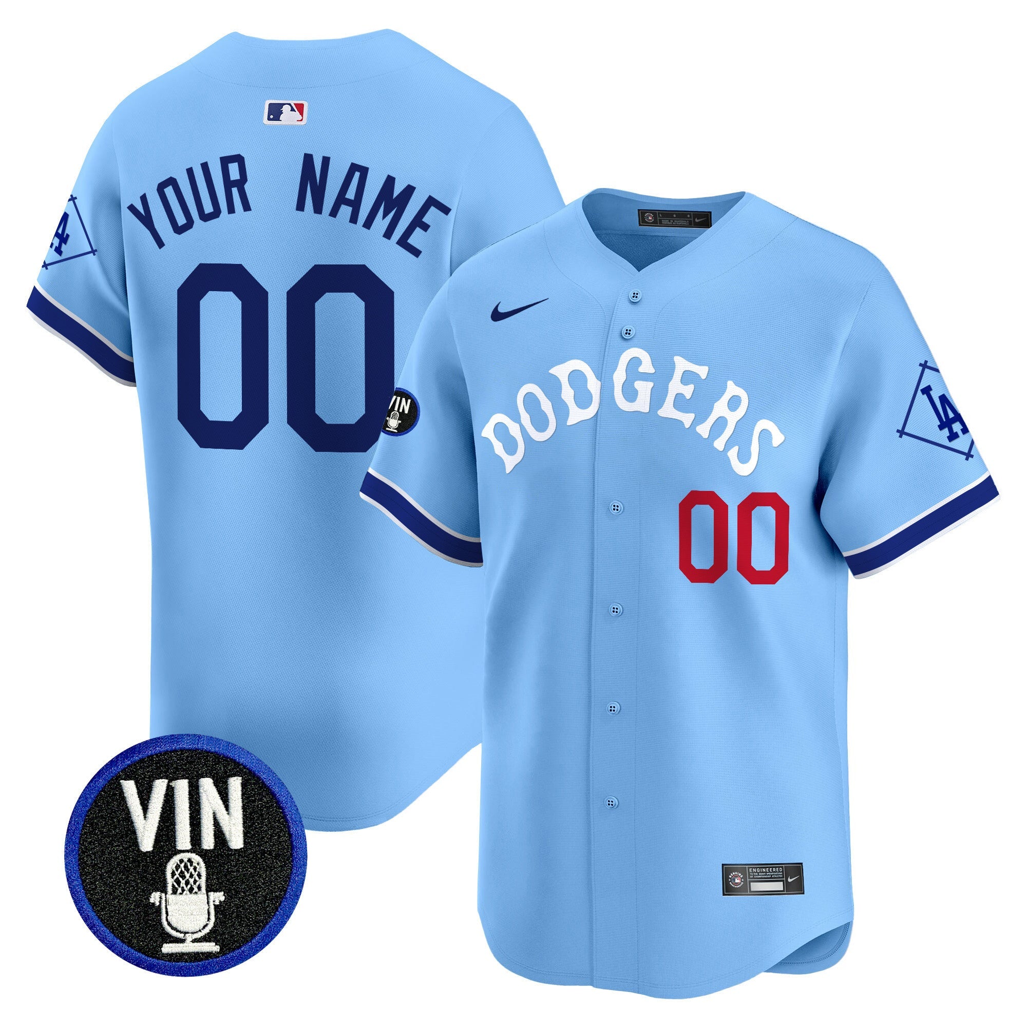 Tribute Vin Scully Patch Vapor Premier Limited Custom Jersey