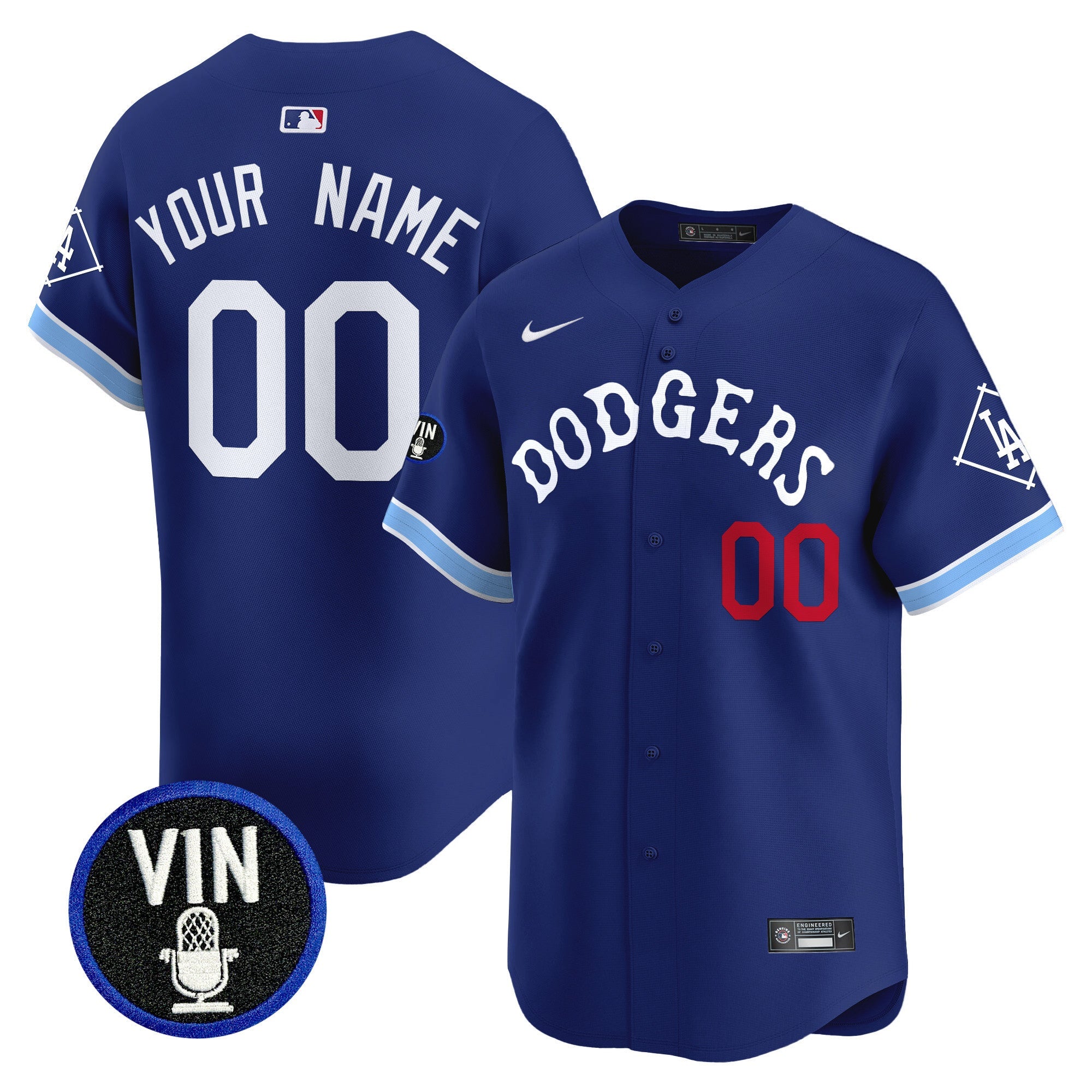 Tribute Vin Scully Patch Vapor Premier Limited Custom Jersey