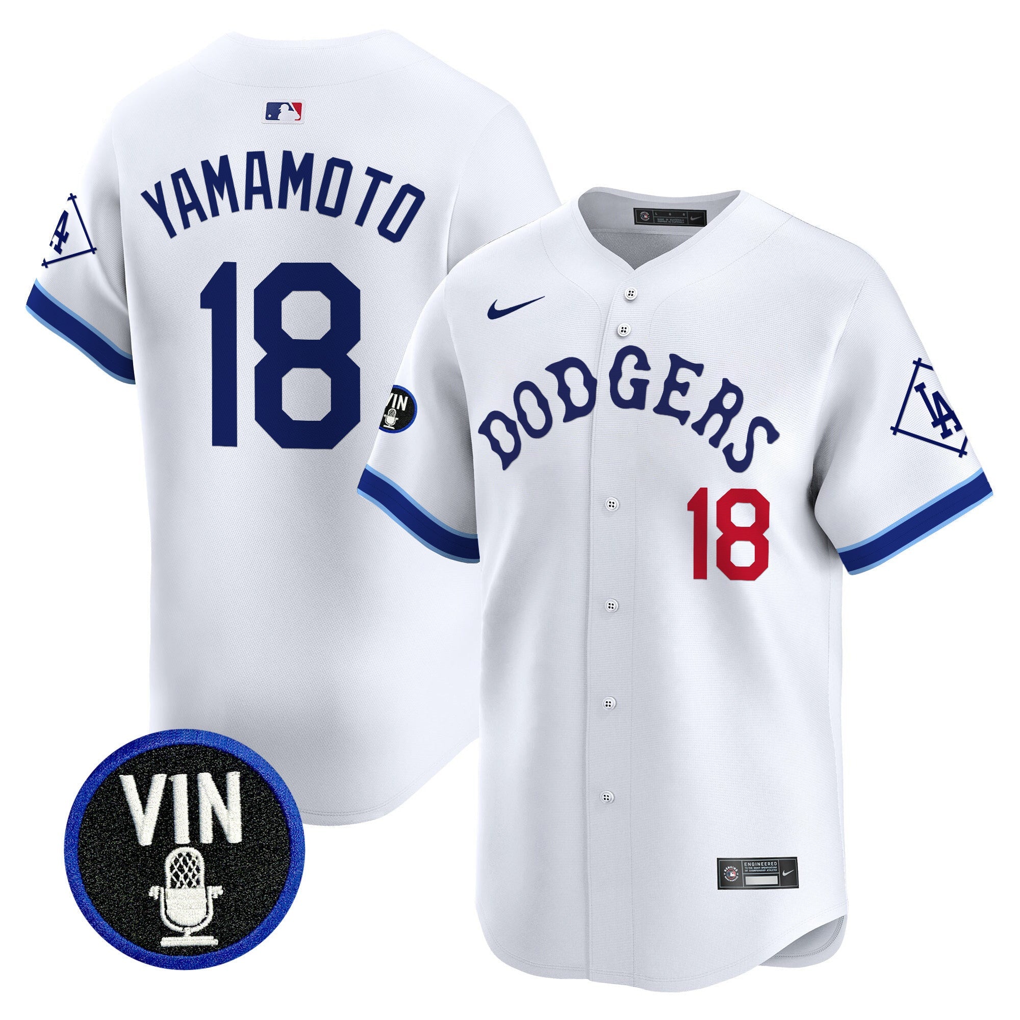 Men’s Tribute Vin Scully Patch Vapor Premier Limited Jersey