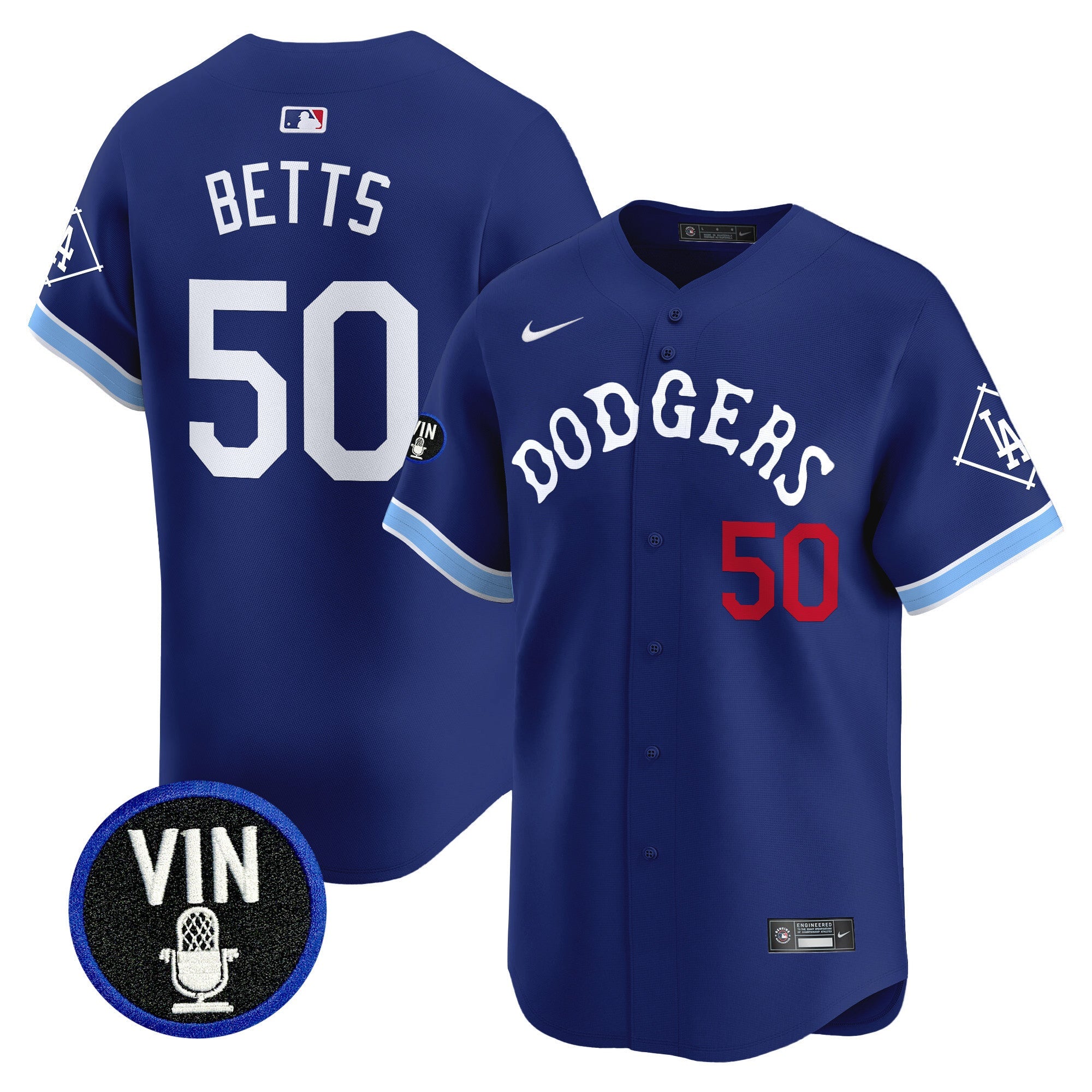 Men’s Tribute Vin Scully Patch Vapor Premier Limited Jersey